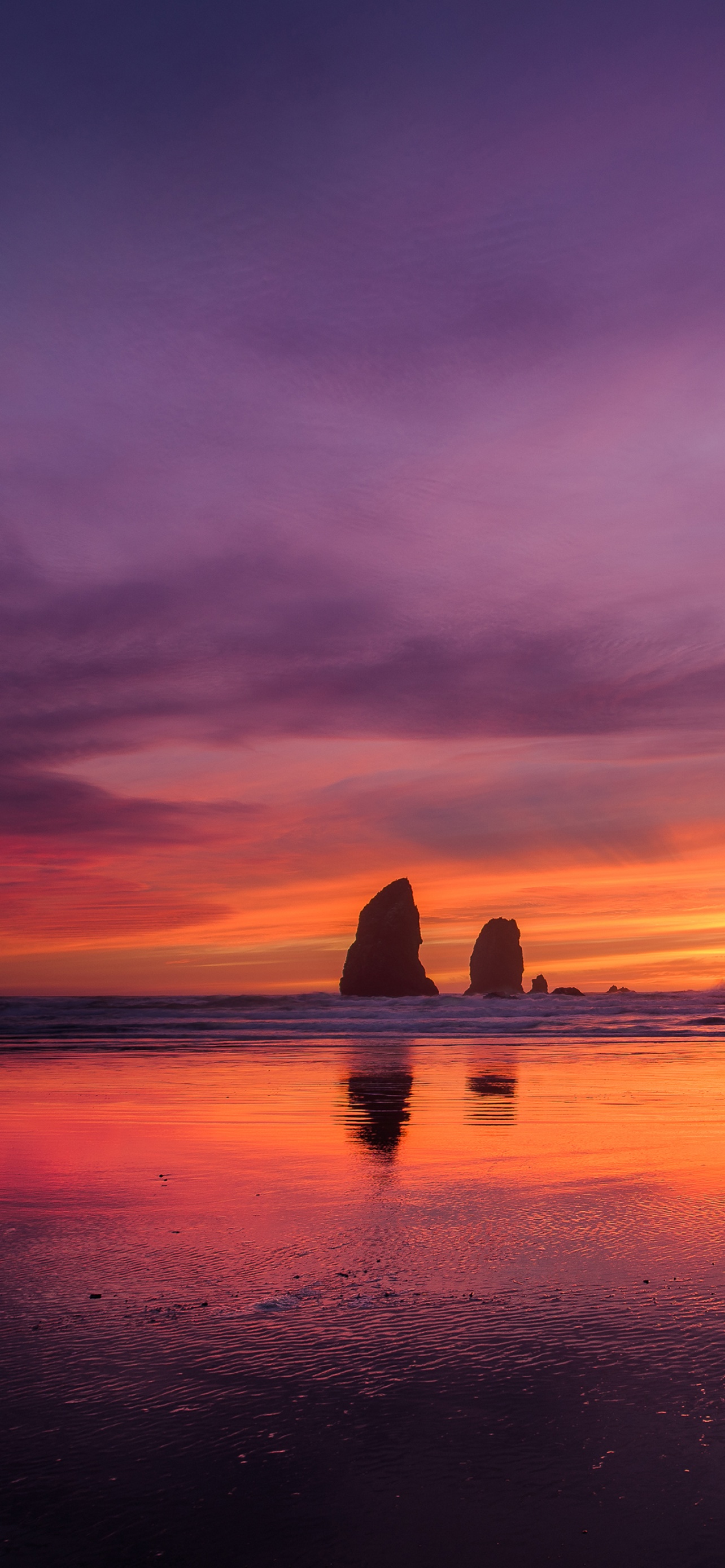Oregon Coast Wallpaper 4K, Sunset