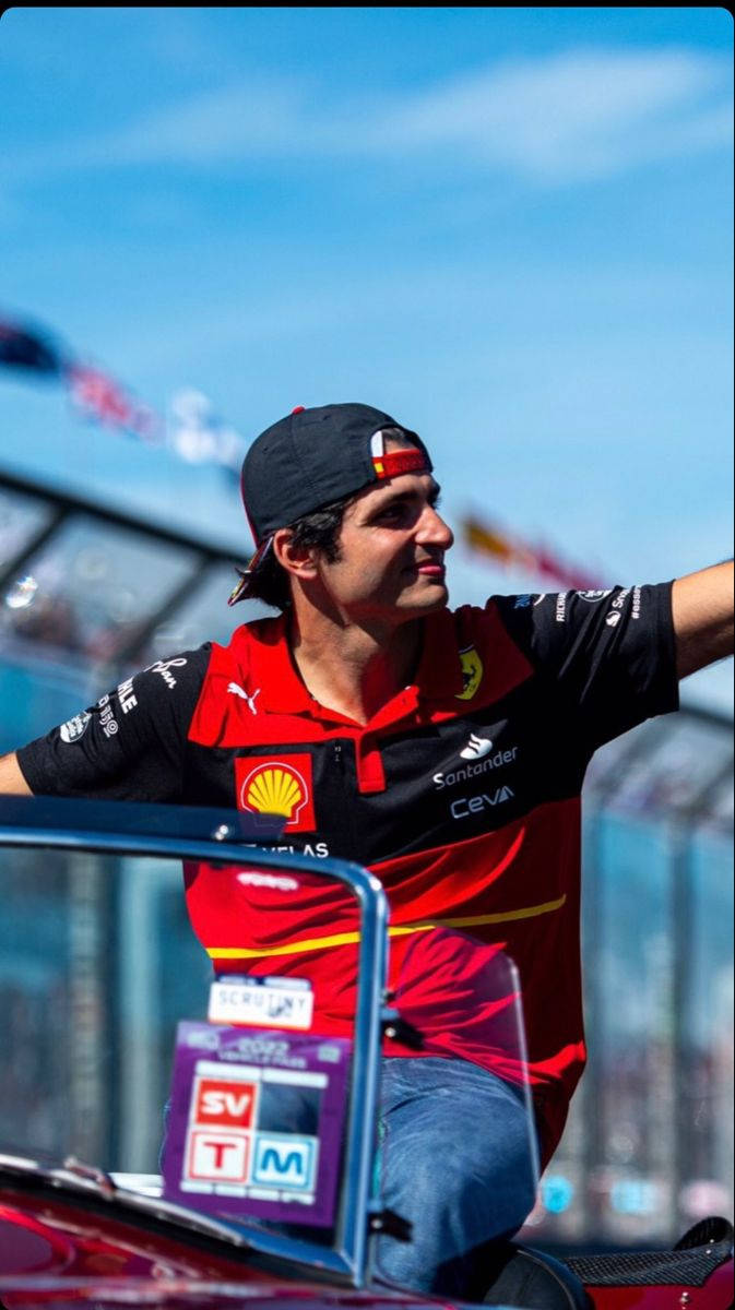 Download Carlos Sainz Jr In A Motorcade