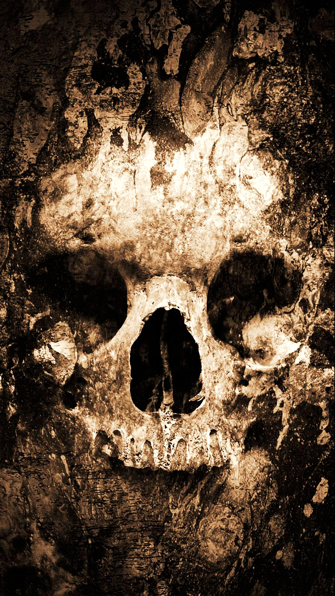 Zombie Skull Phone Background Wallpaper