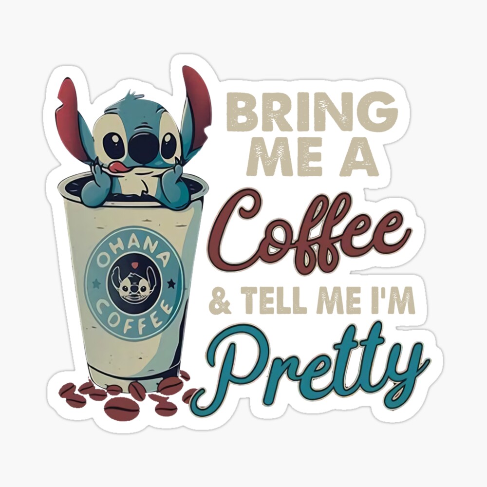 Coffee Disney Stitch Funny iPad Case