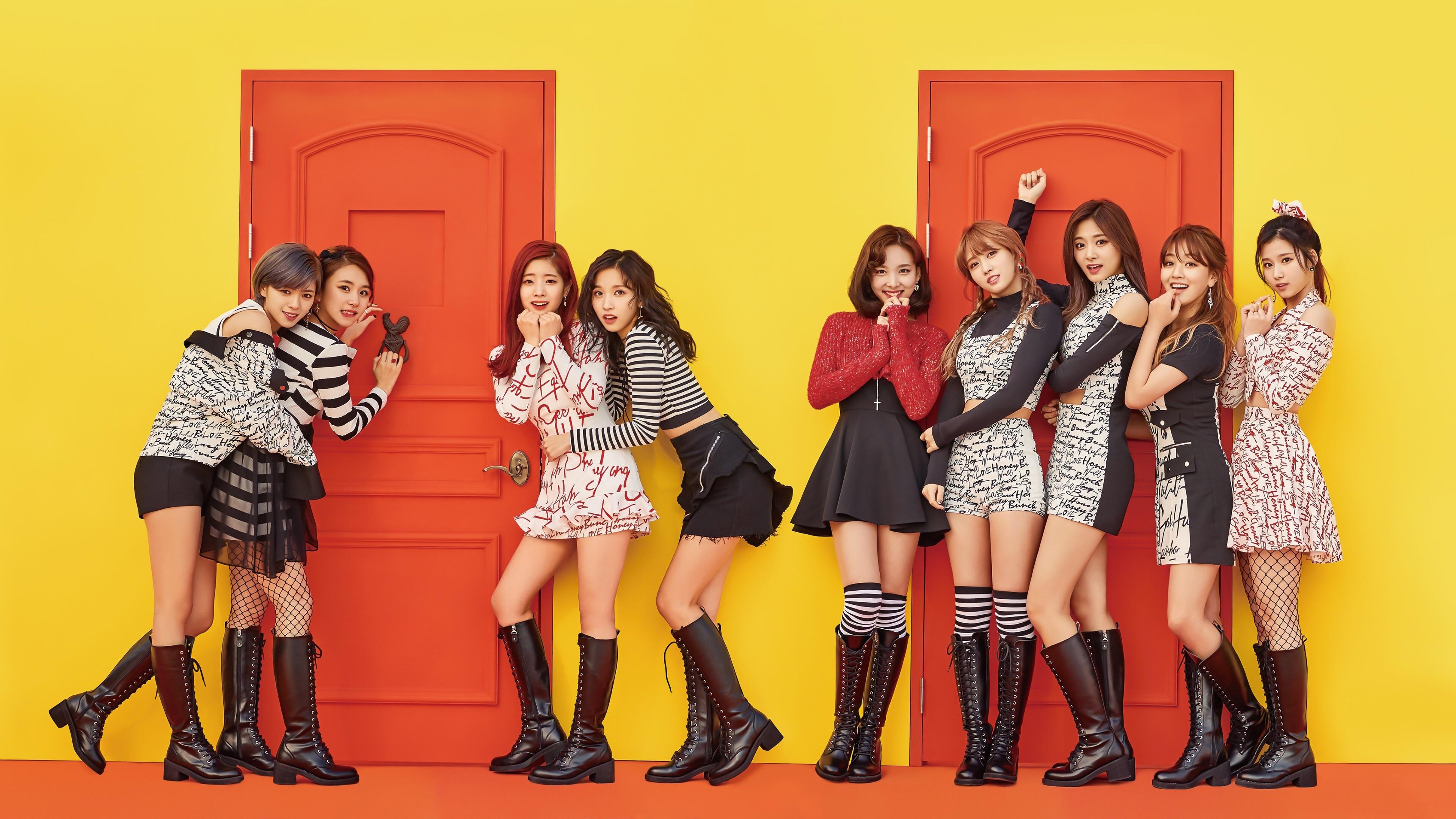 Cute girls from the girl group TWICE