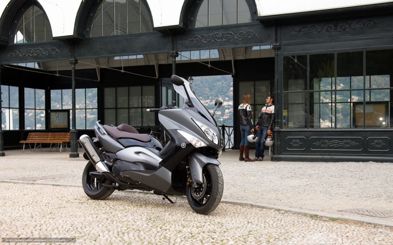 Download wallpaper Yamaha, Scooter