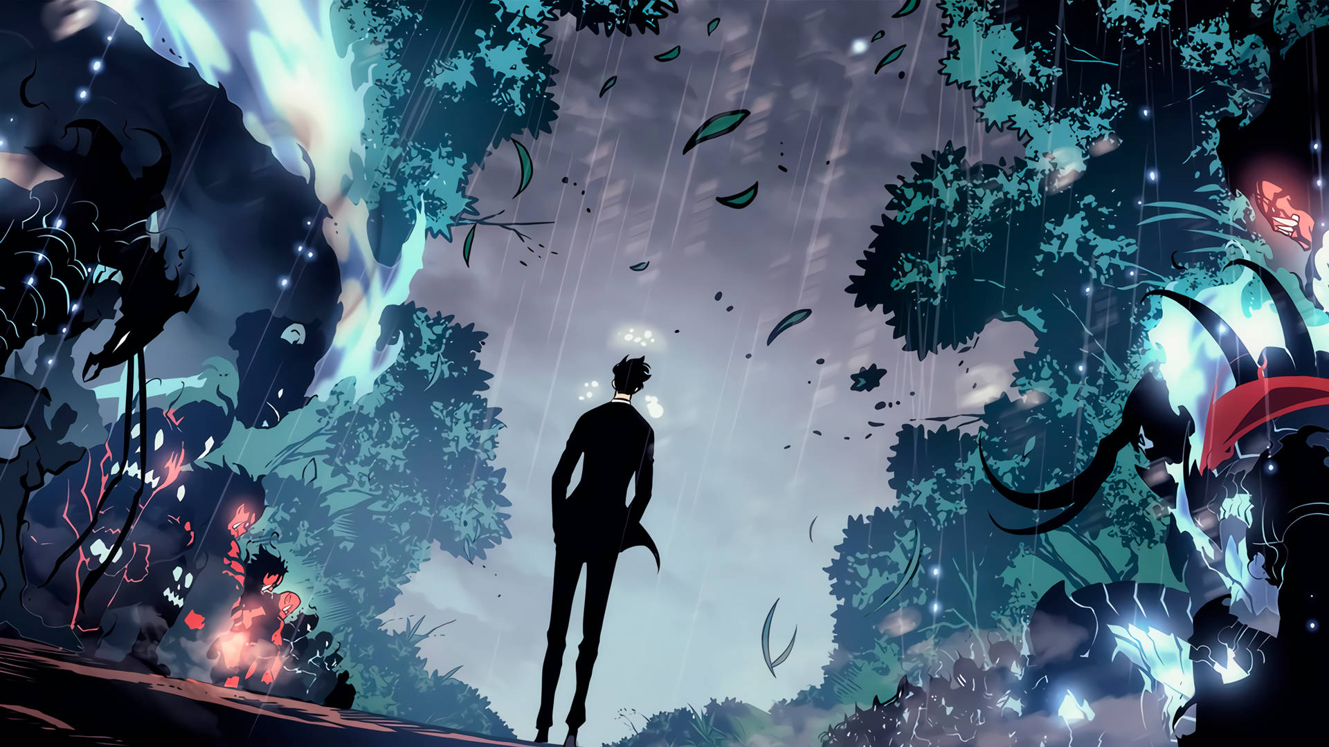 Download Jinwoo's Shadow Army Solo Leveling 4k Wallpaper