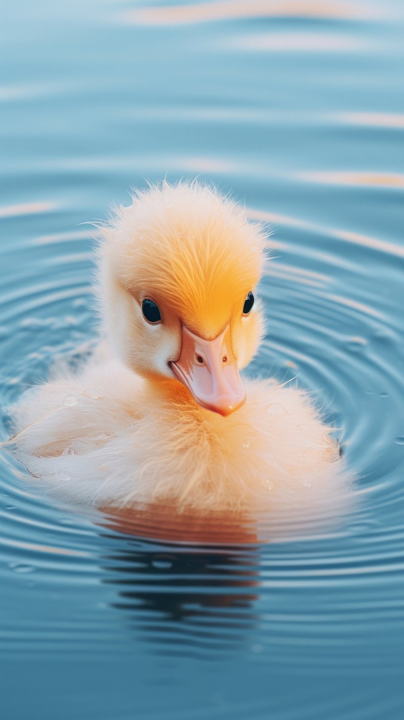 Baby Birds Swimming Image. Free