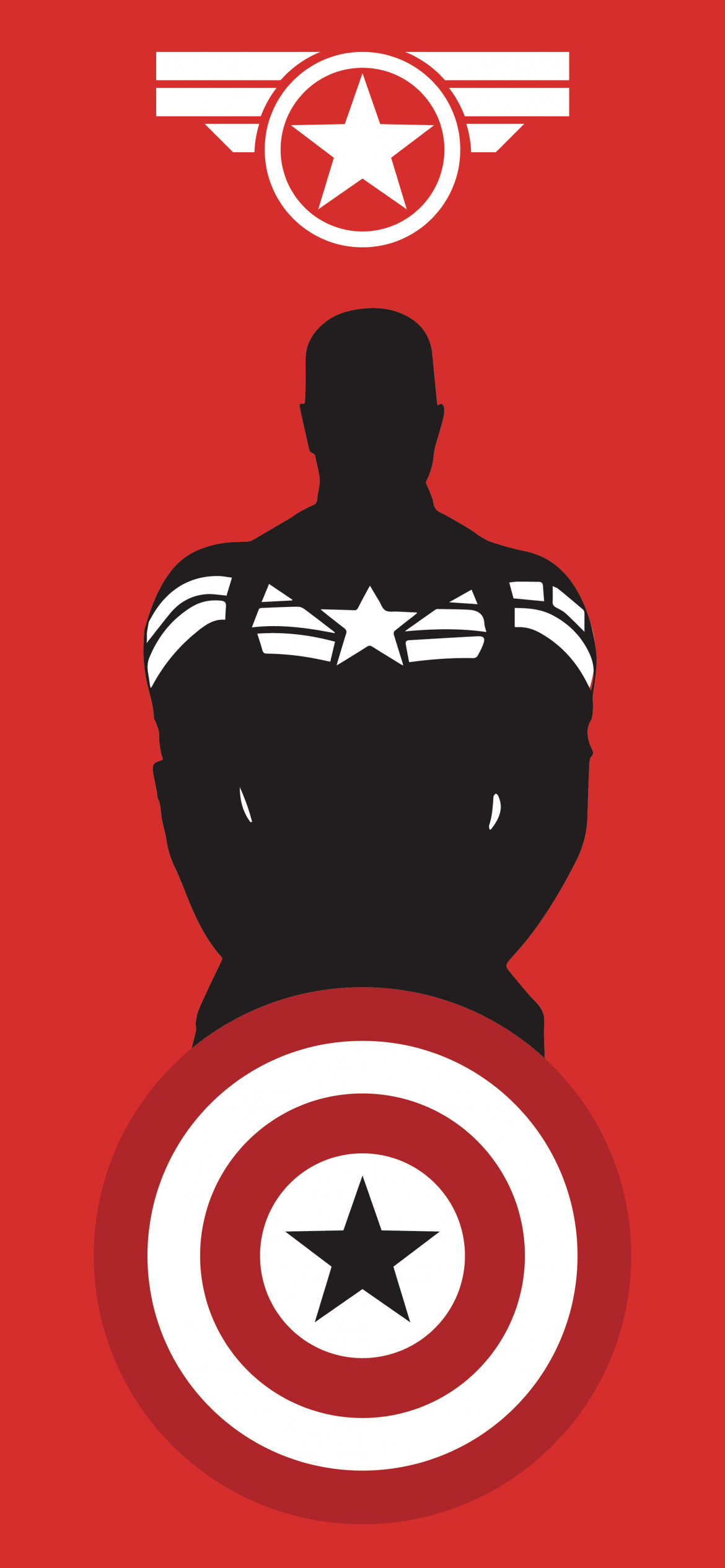 Captain America Wallpaper 4K, Minimal