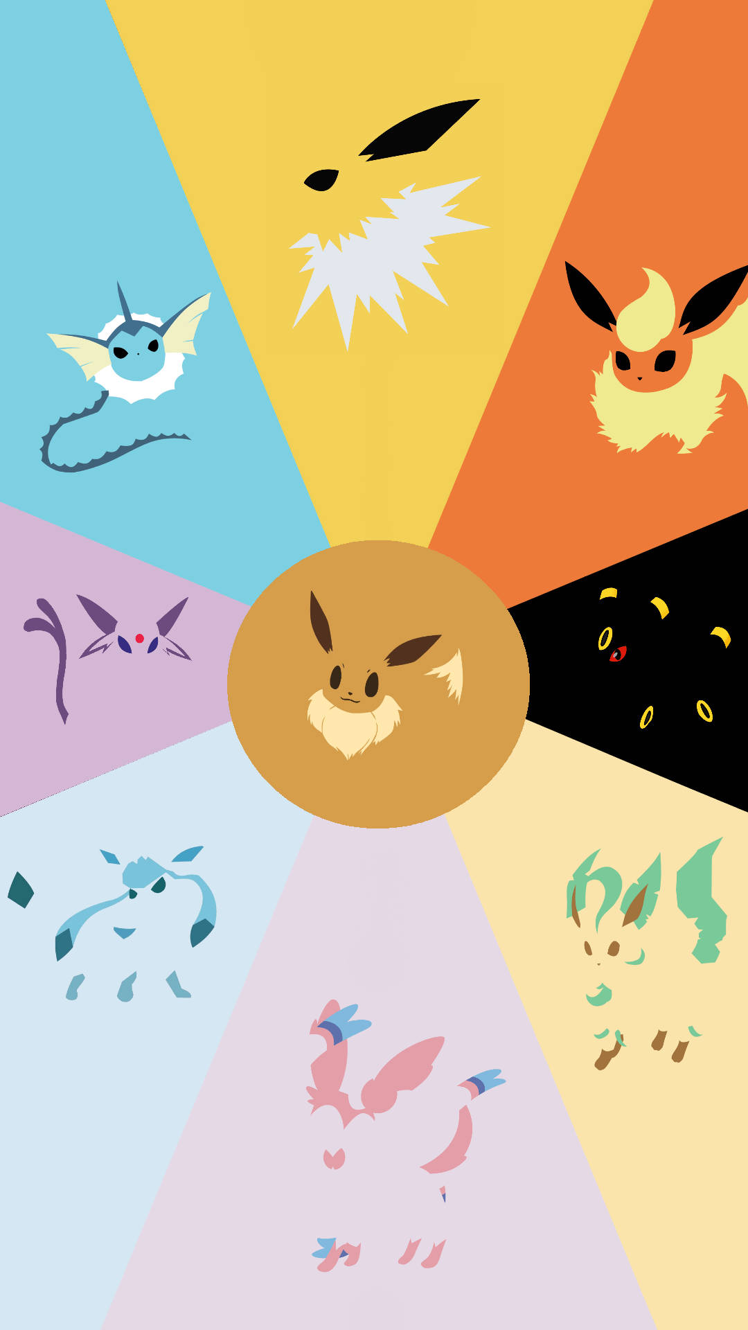 Eevee Minimalist Art iPhone Wallpaper
