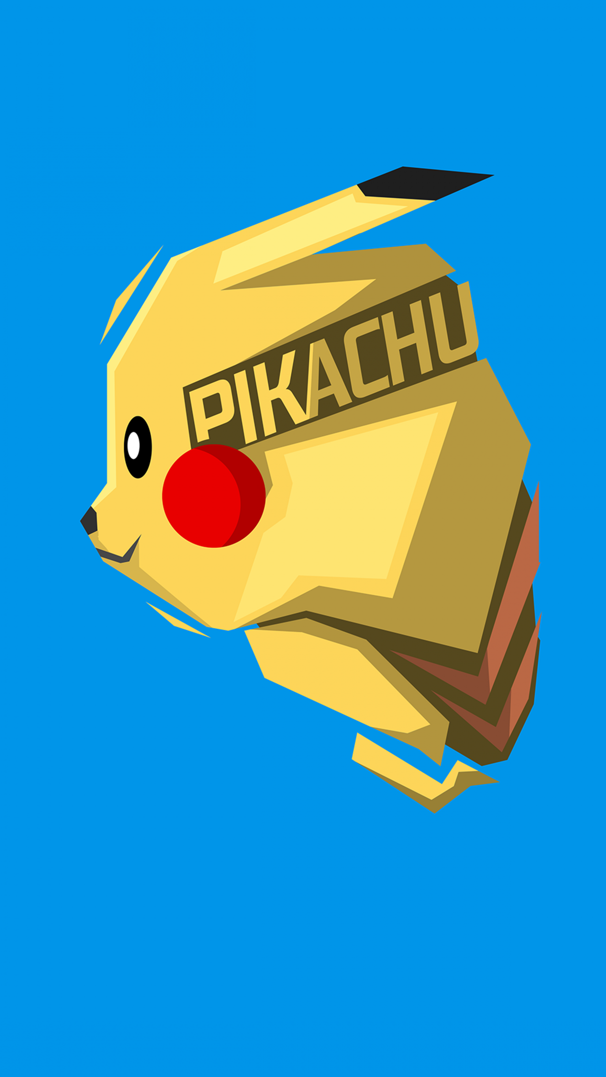 Pikachu Wallpaper 4K, Minimalist, Pokemon