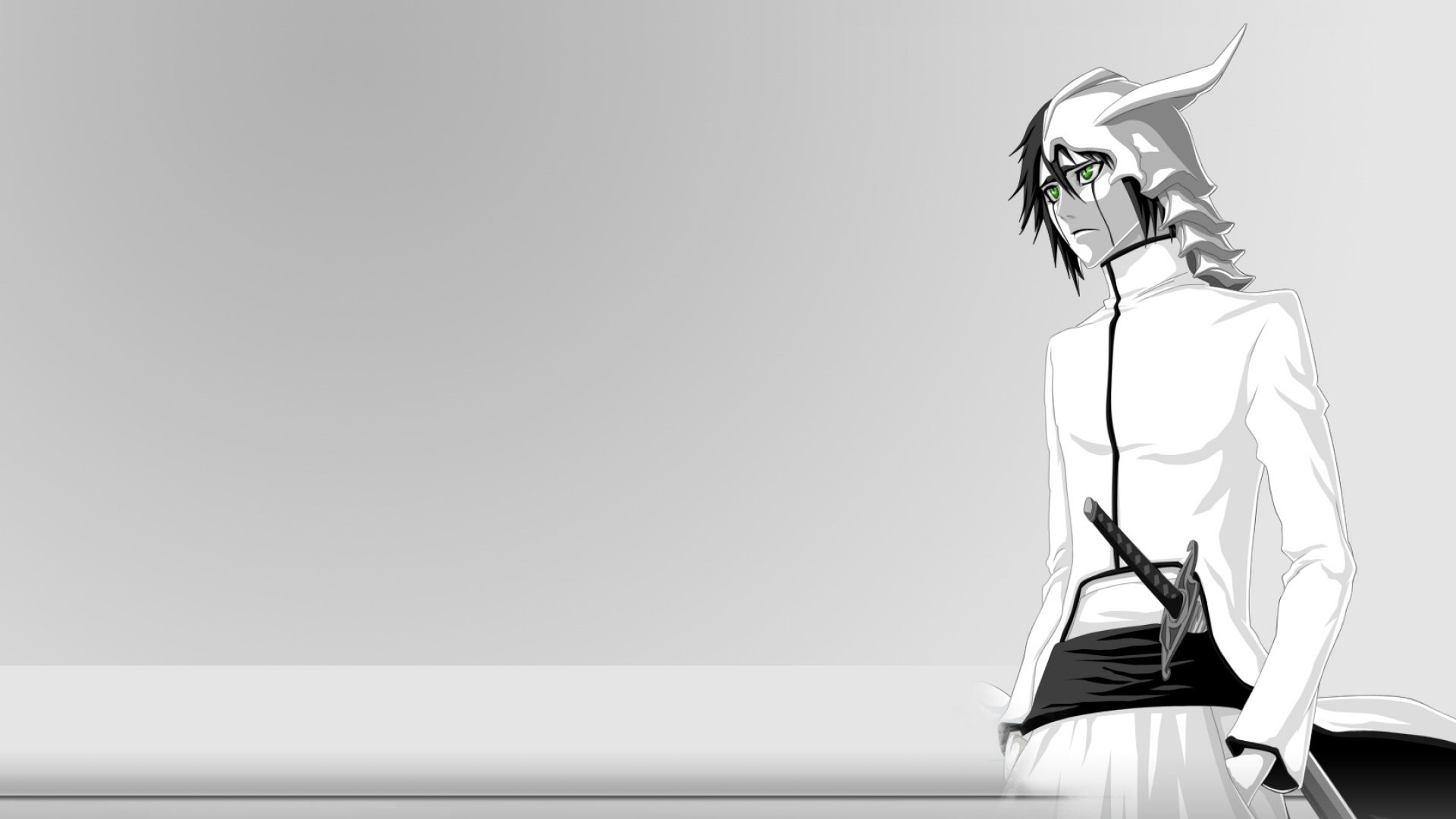 Anime Black And White HD Wallpaper