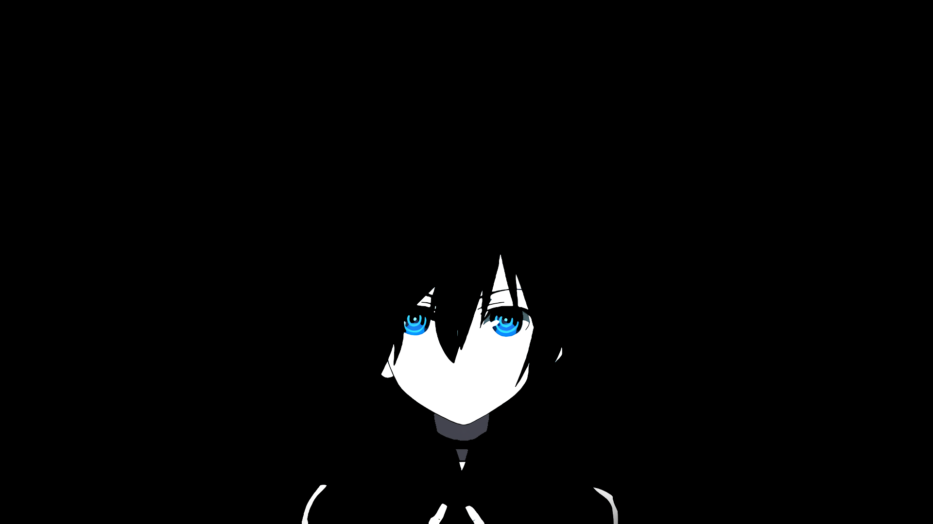 anime, black background, Black Rock