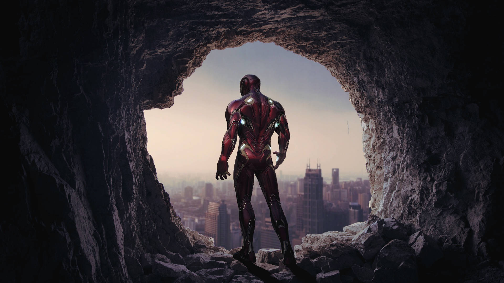 Iron Man Full HD Cave Wallpaper