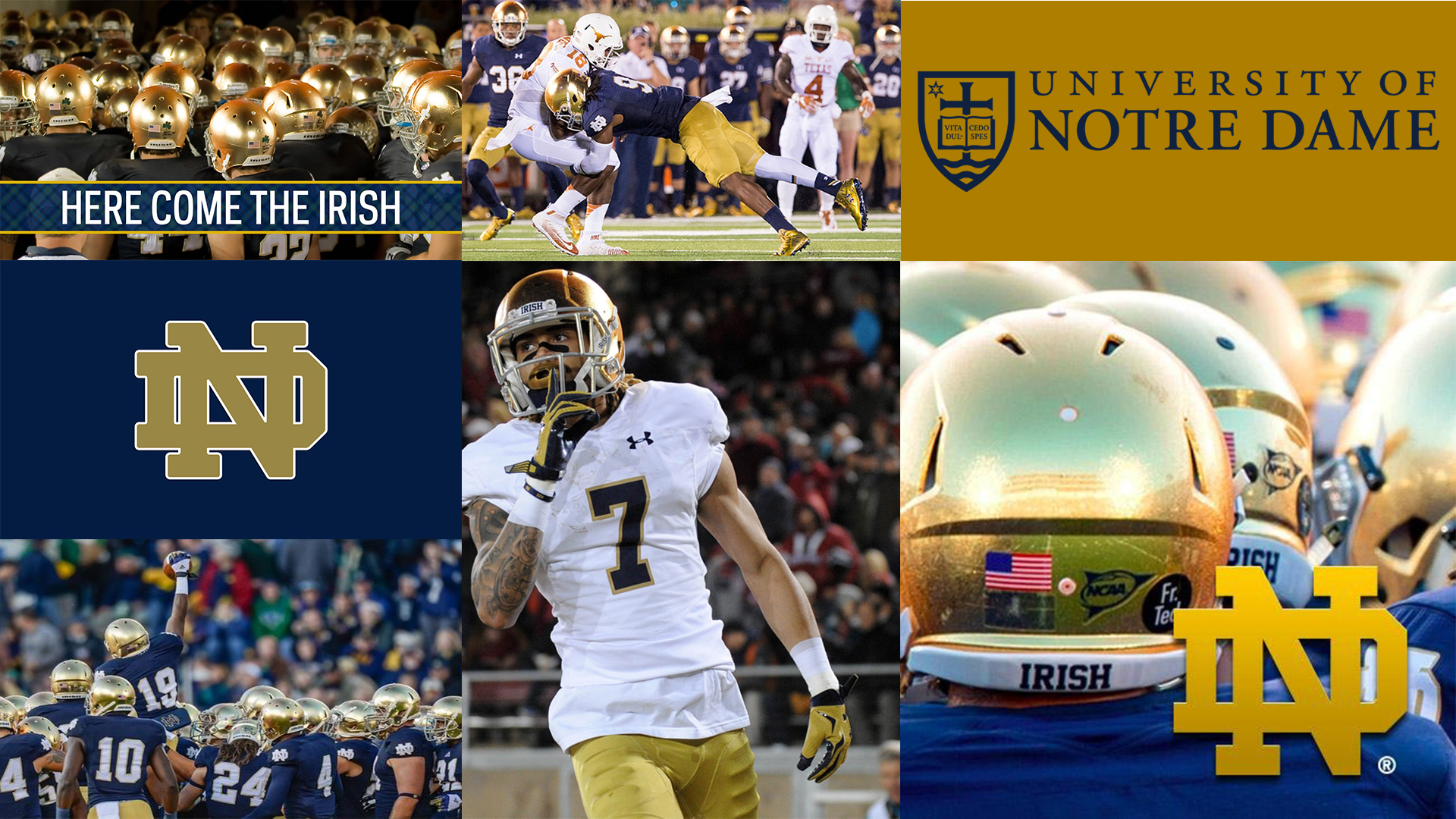 This was my second attempt at making a desktop wallpaper incorporating the Notre Dame football team. Image - Behance