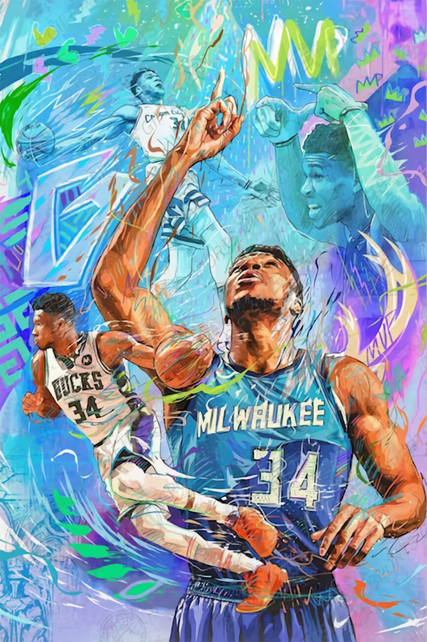 Giannis A Mvp Basketball Wall Mural