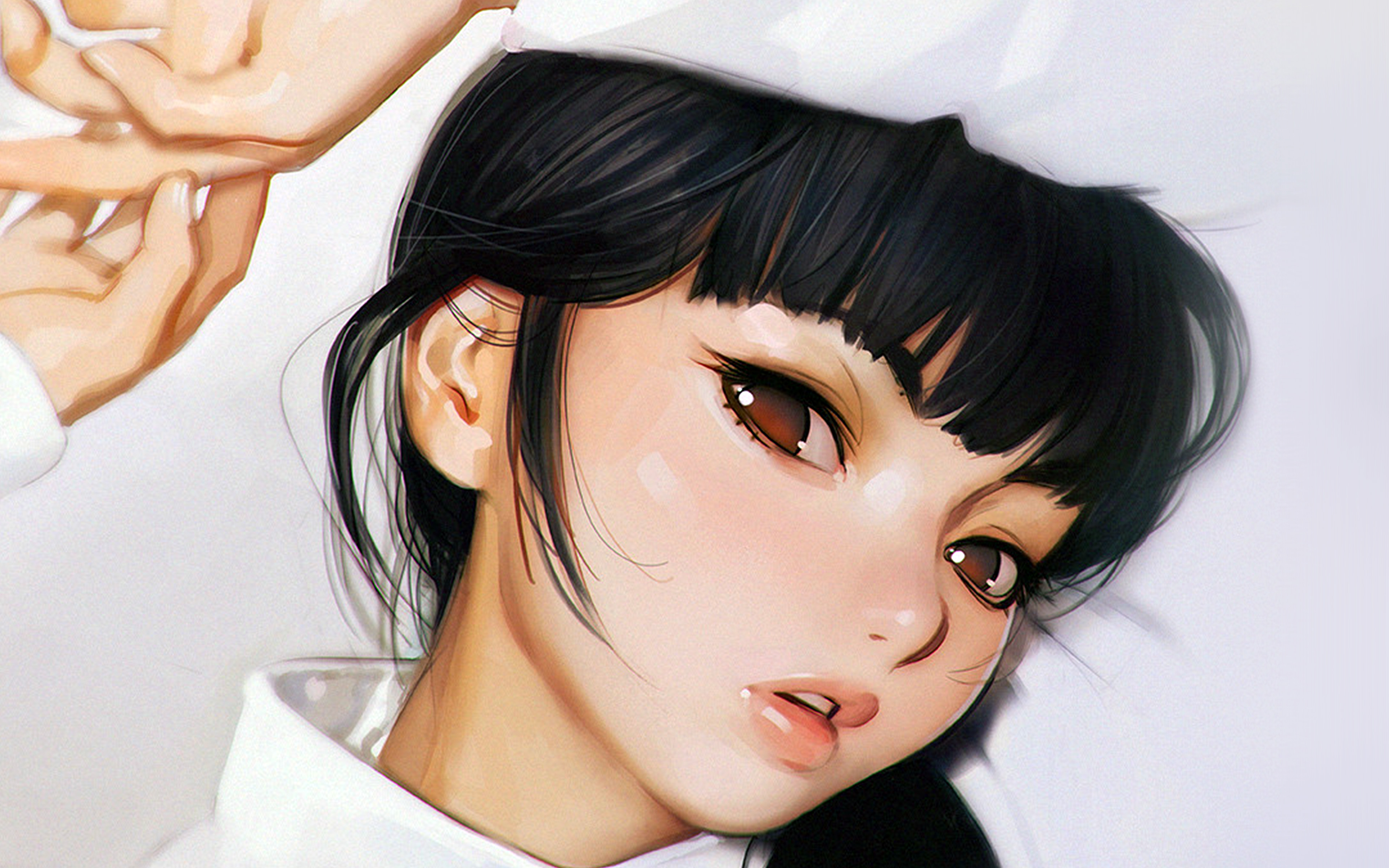 Ilya Kuvshinov Anime Girl Shy Cute