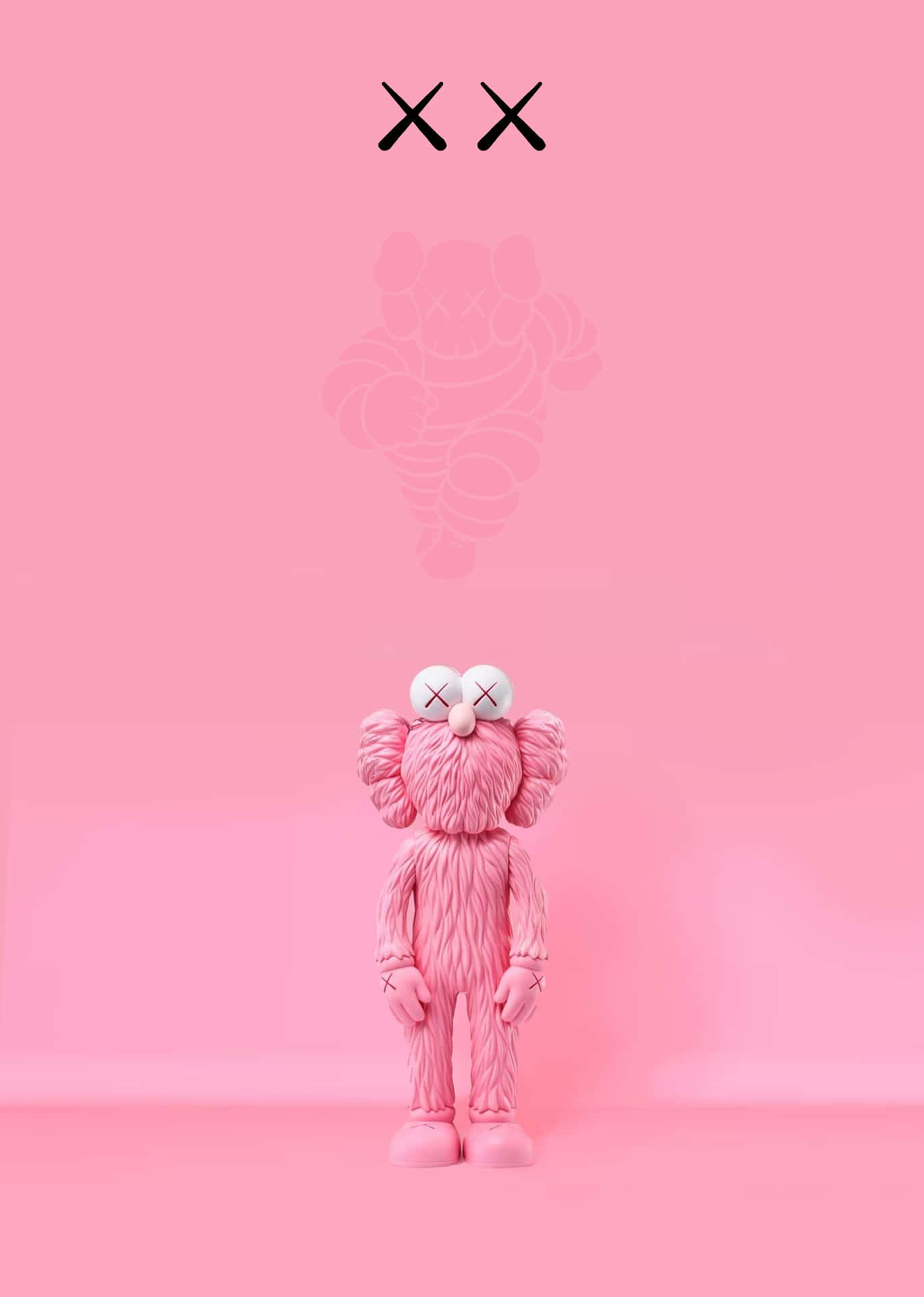 Download Kaws BFF Pink Companion Limited Edition Sculpture Wallpaper