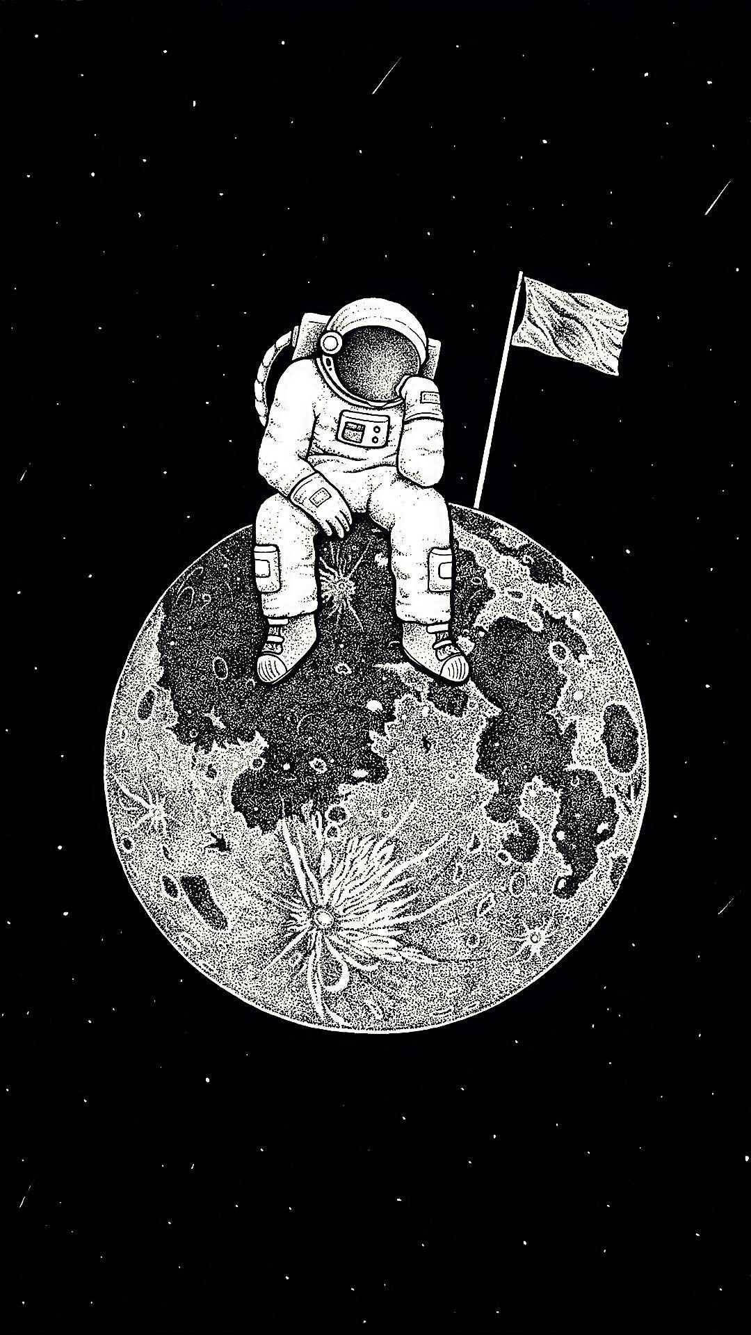 Moon Illustration Art Wallpaper