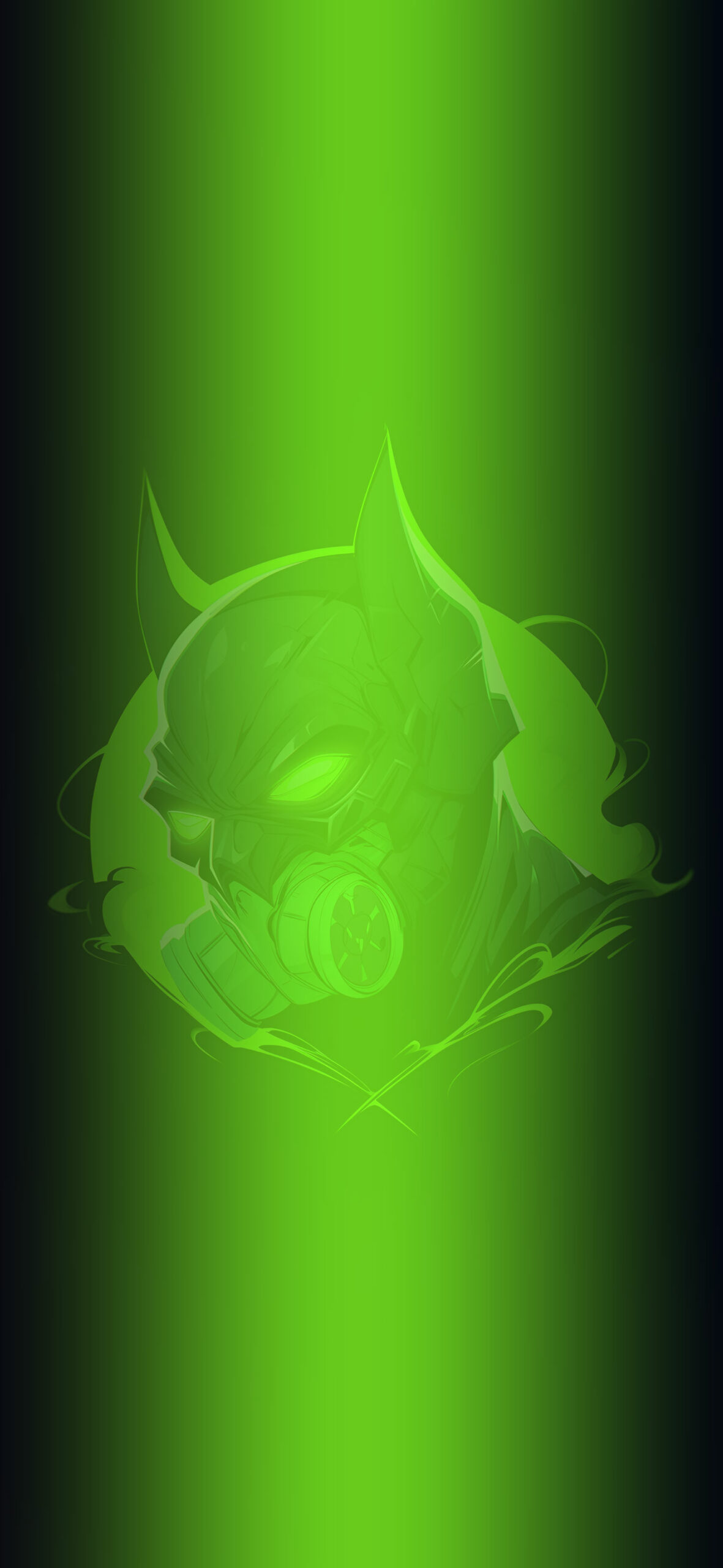 Toxic Batman on Black Background