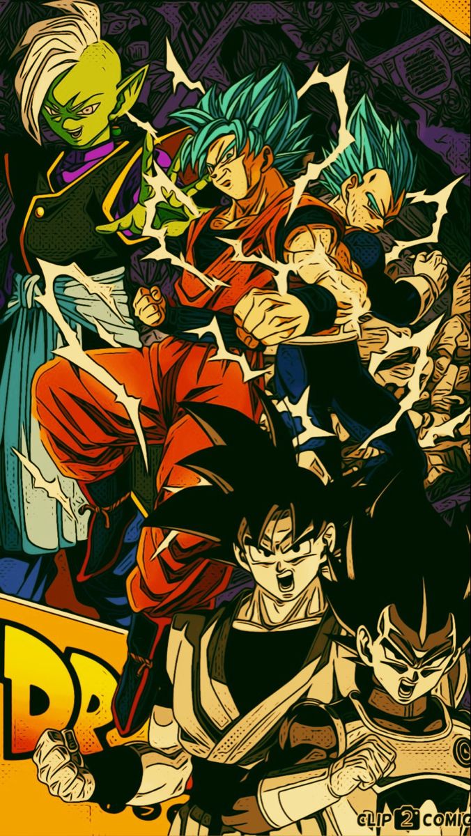 Dragon ball super comic style wallpaper