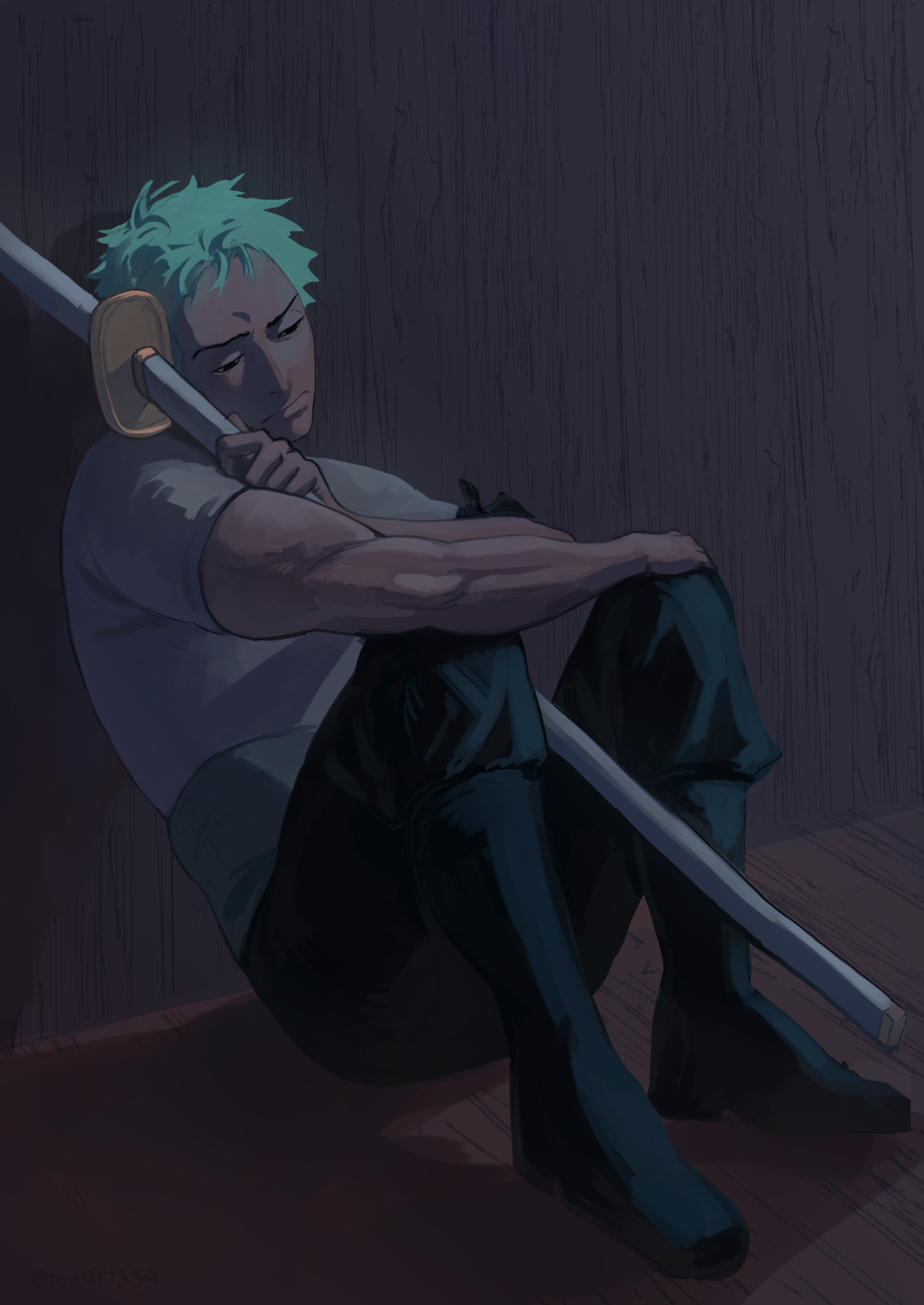 drew this at night in a sad mood