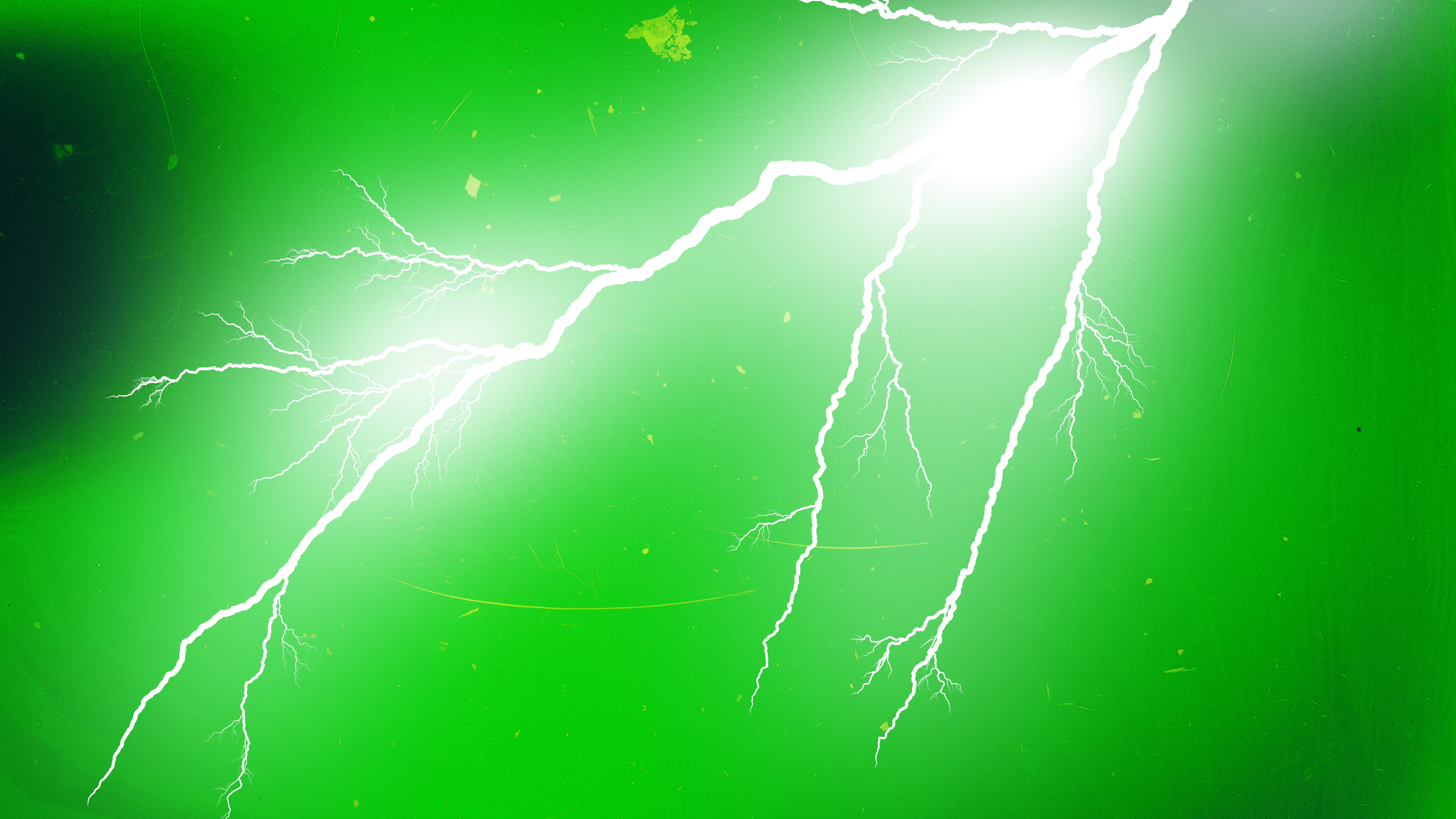 Free Neon Green Lightning Background
