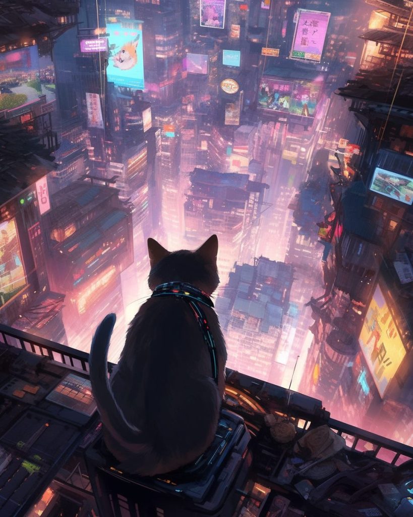 The Cat Of Cyberpunk City