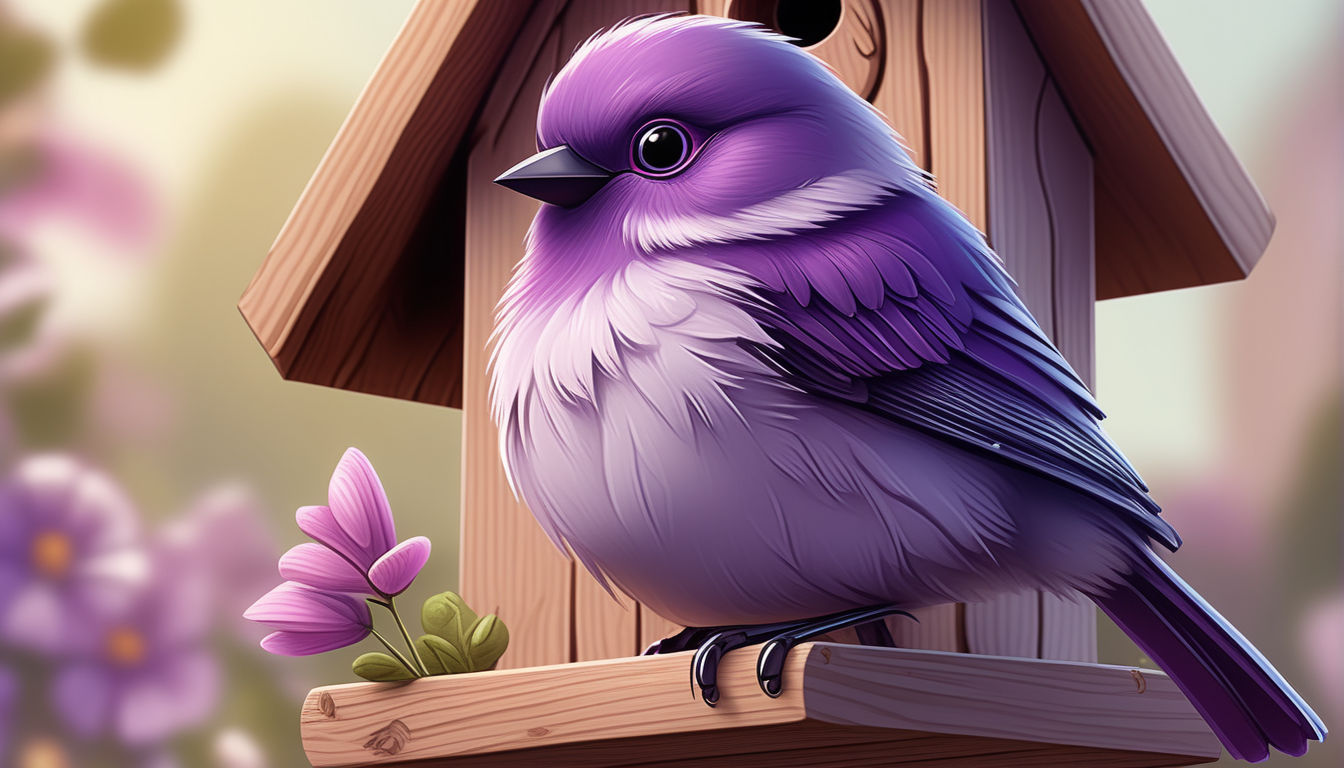 purple bird