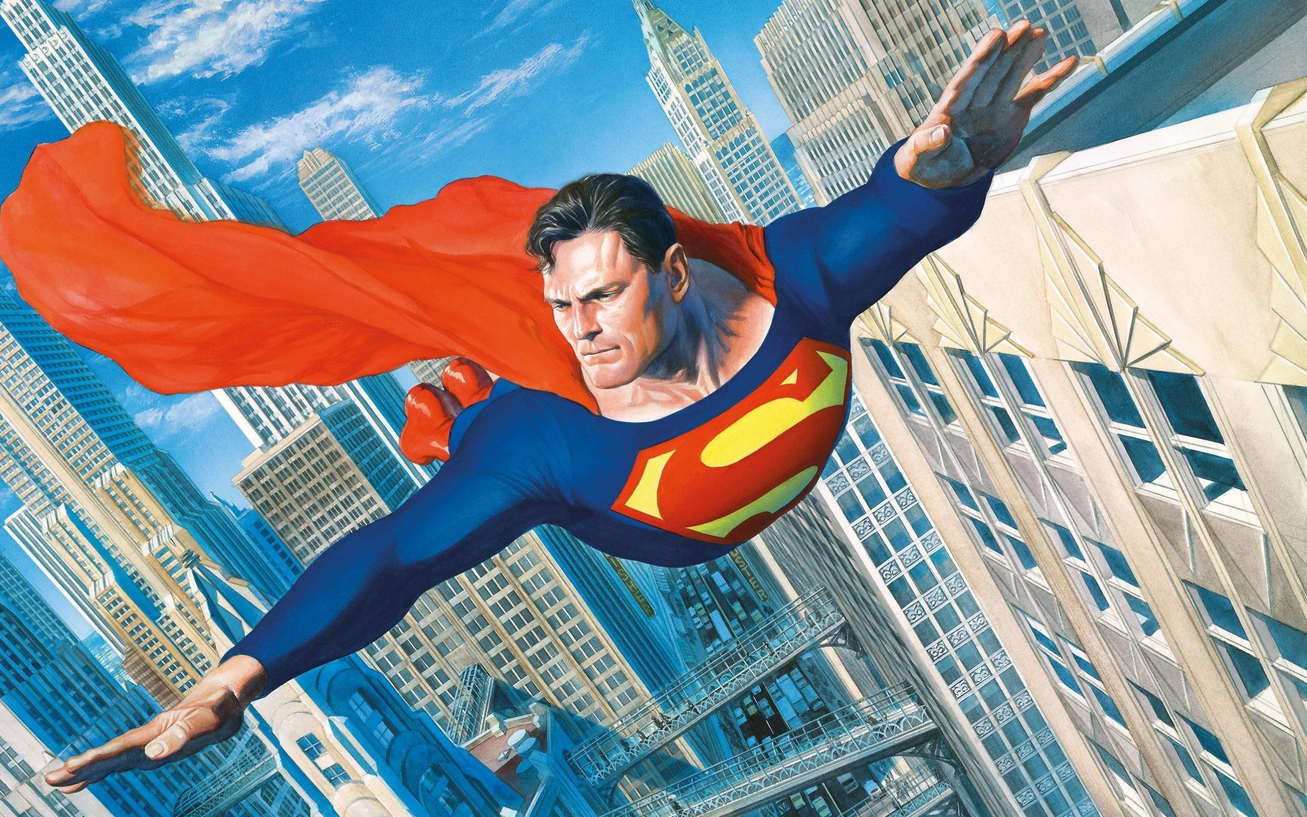wallpaper 2560x1600 superman, flight