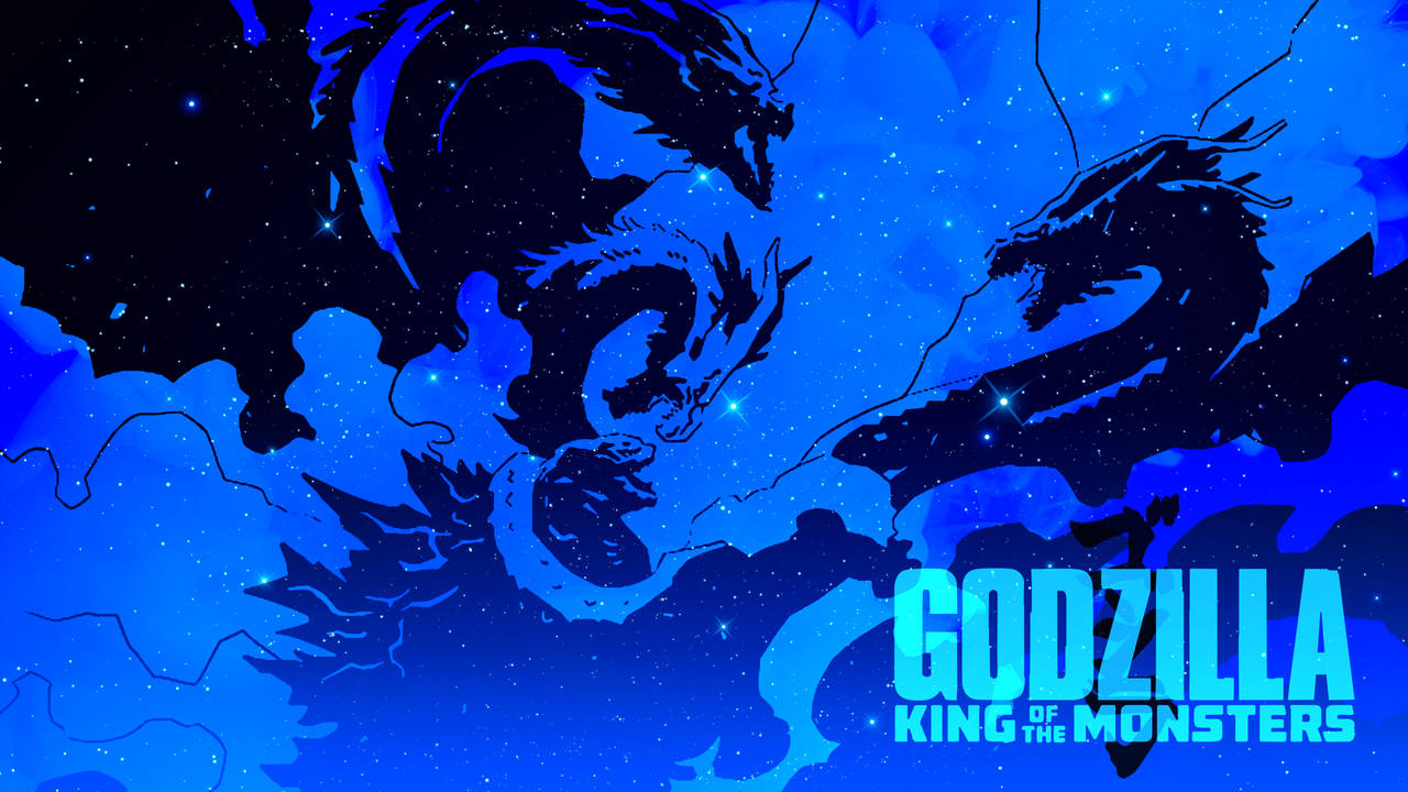 Blue Aesthetic Art Godzilla King