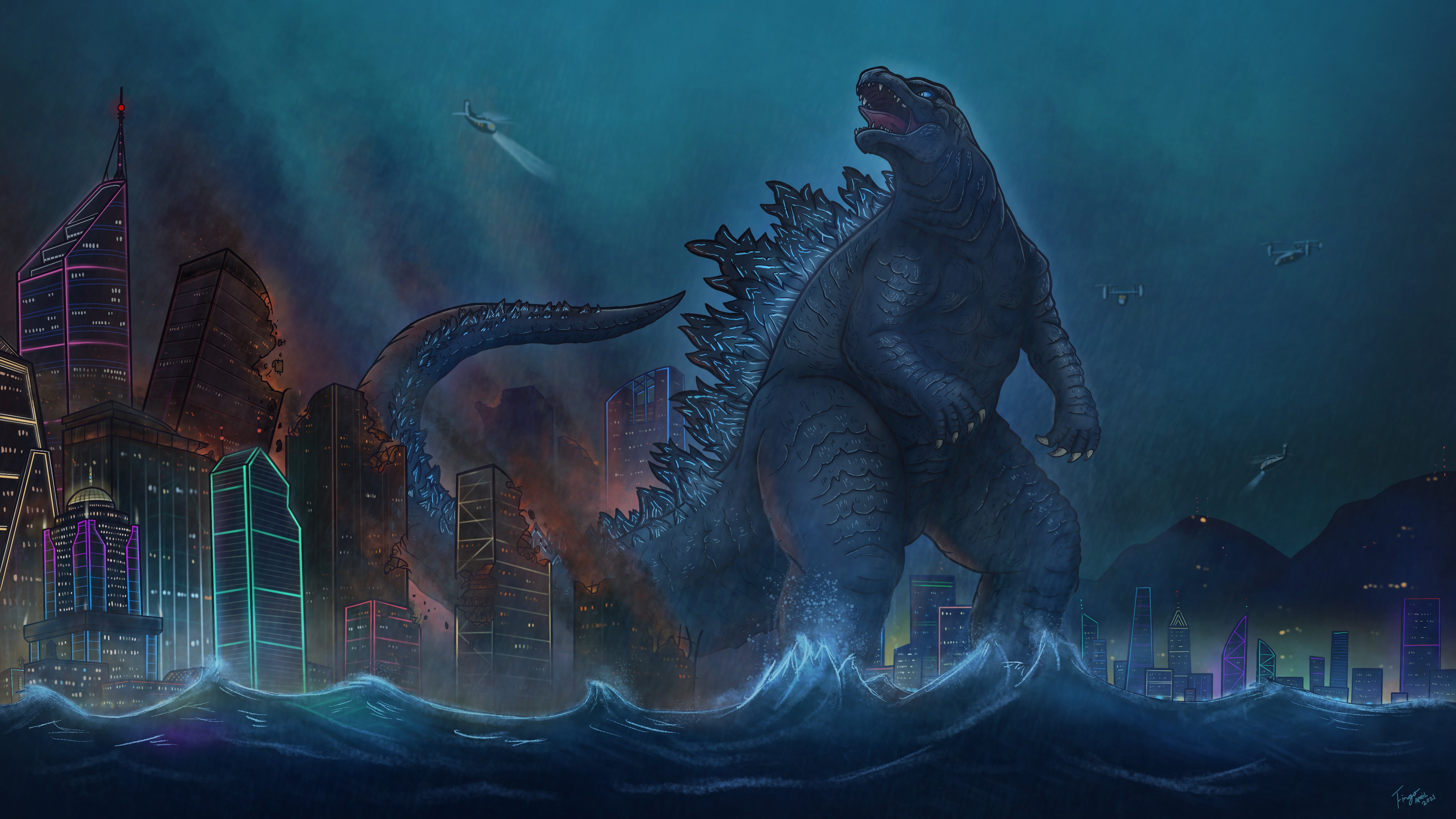 GODZILLA Wallpaper 2021 by Fingo - Fur