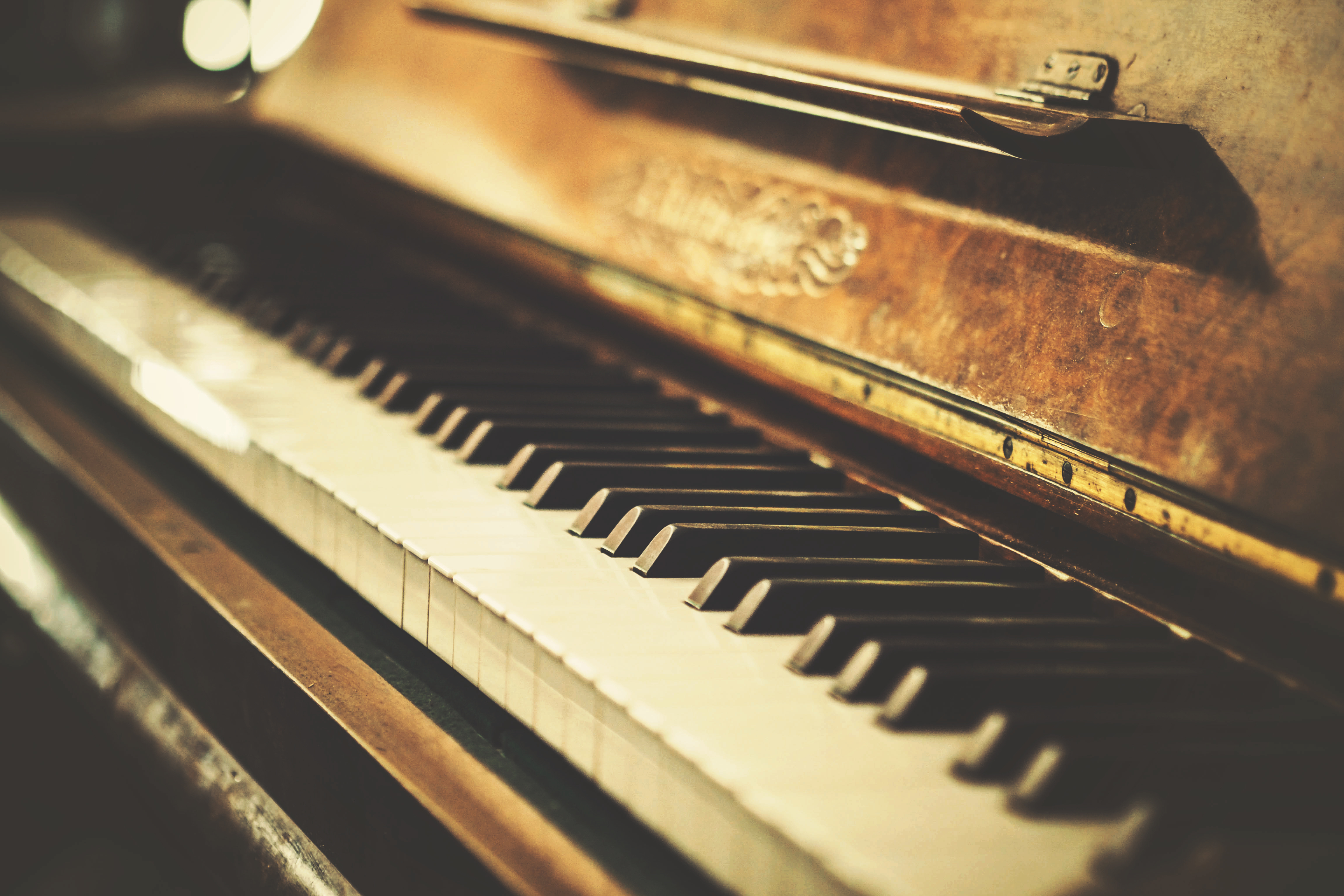 Wallpaper retro, keys, old, piano