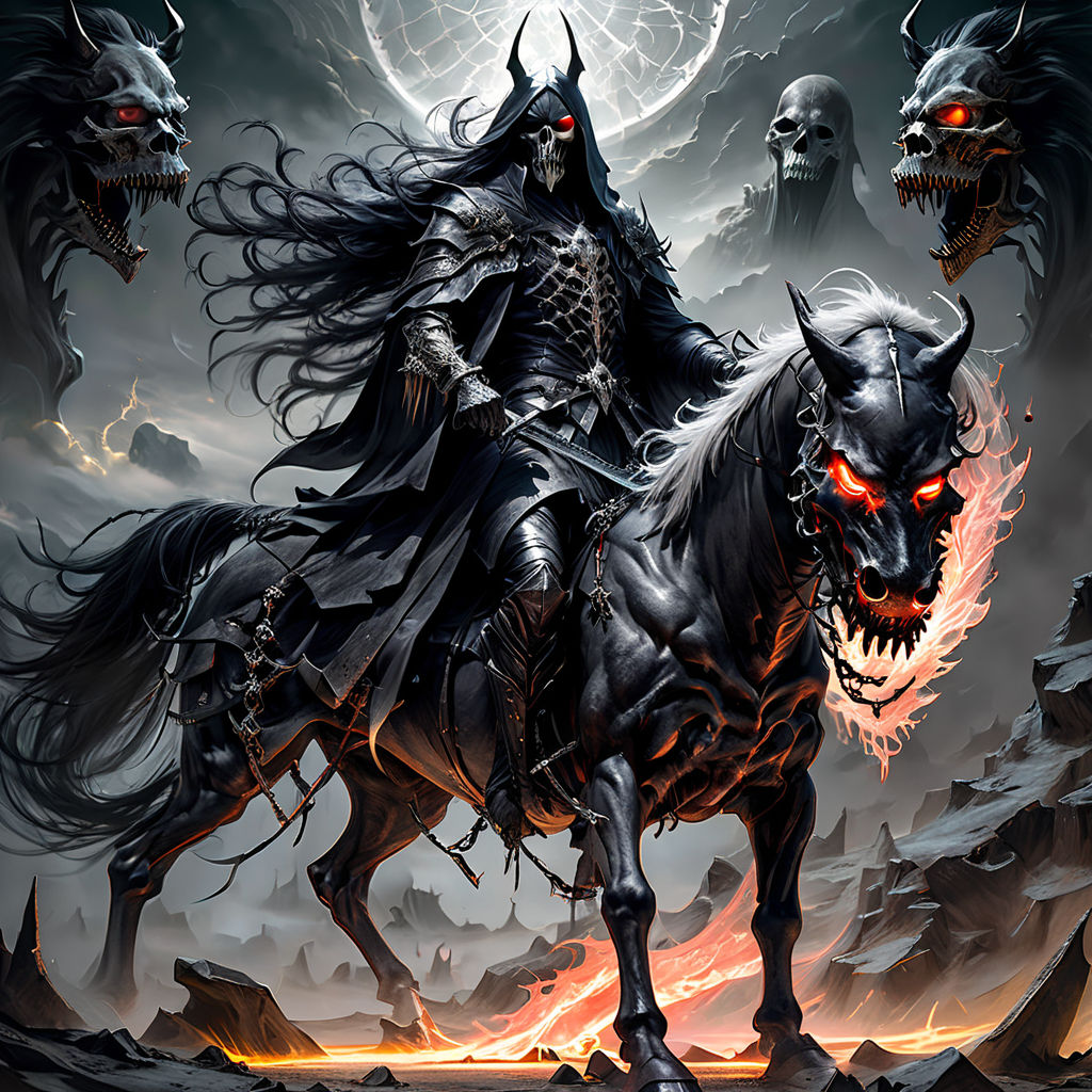 death knight riding skeleton horse