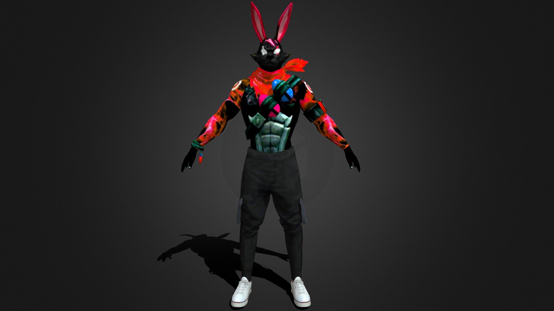 FREE FIRE RED BUNNY BUNDLE BY FFXN