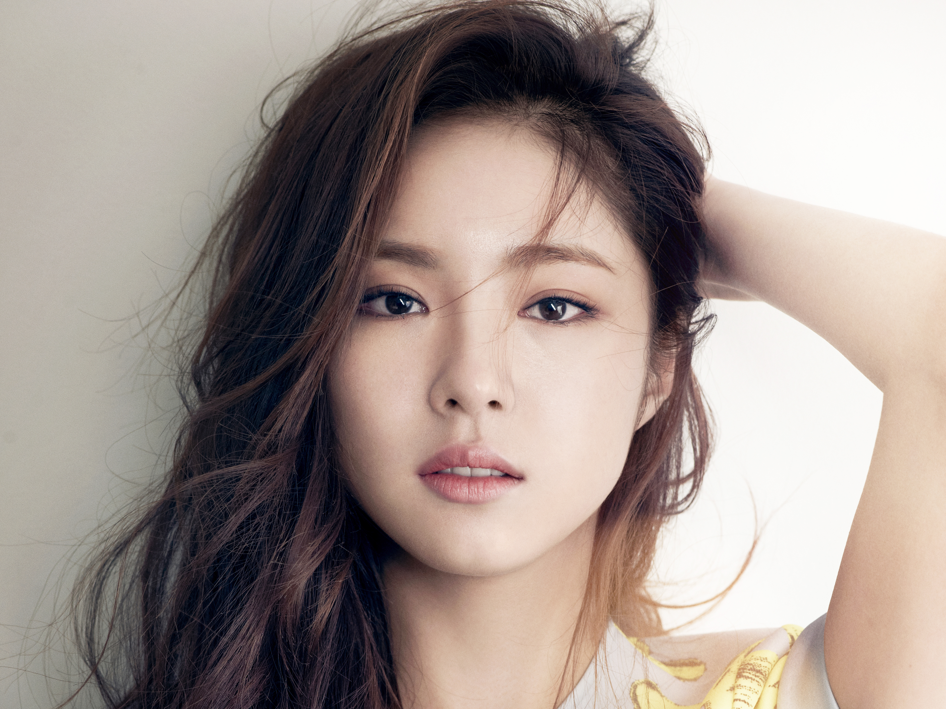 Brunette, Women, Asian, Brown Eyes