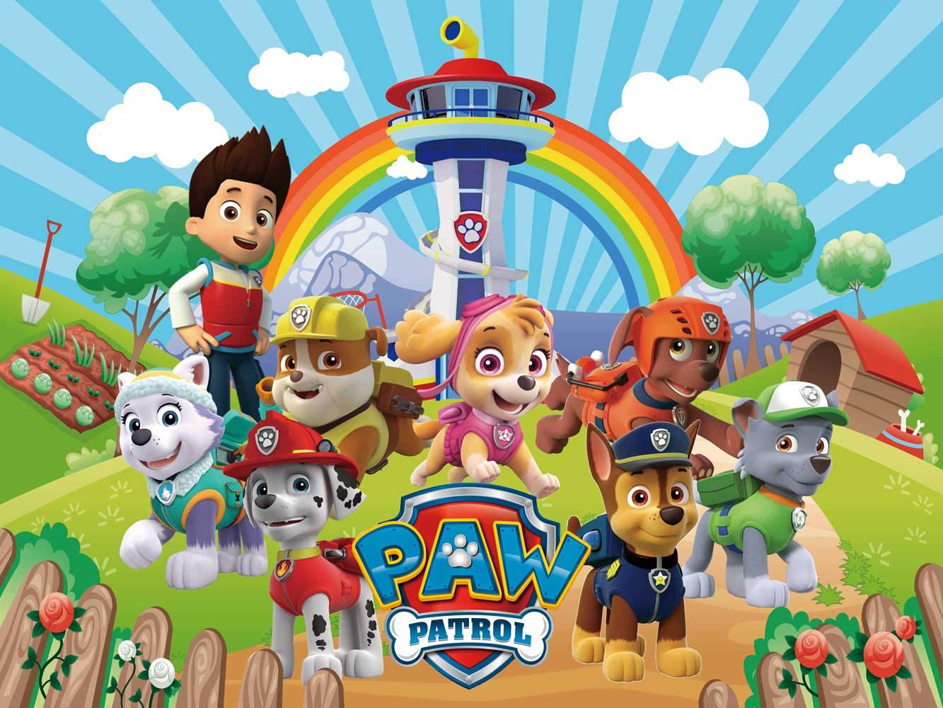 Buy Paw Patrol Backdrop. Cartoon Dogs