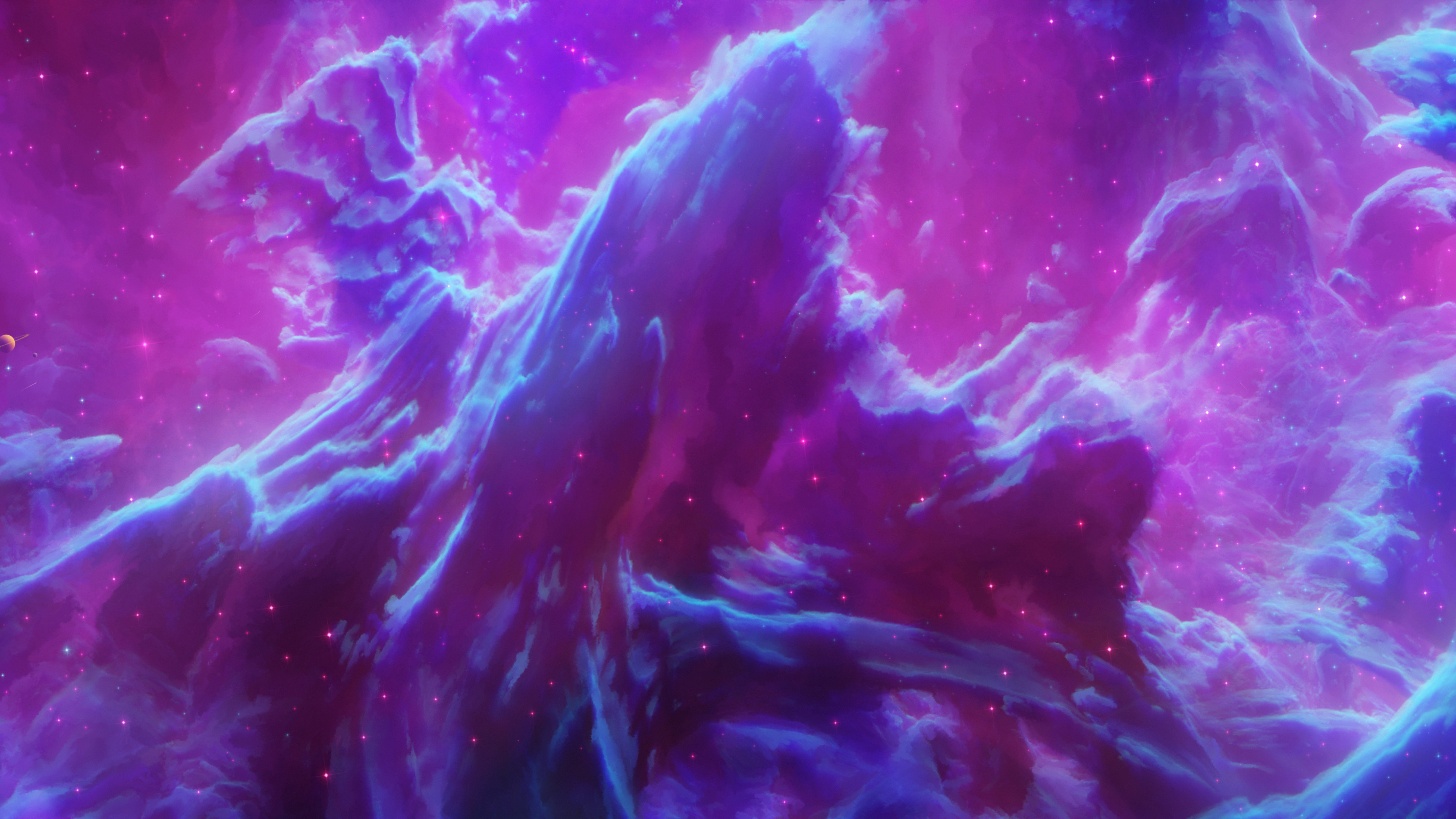 Purple Space Stars 8k 8K , HD
