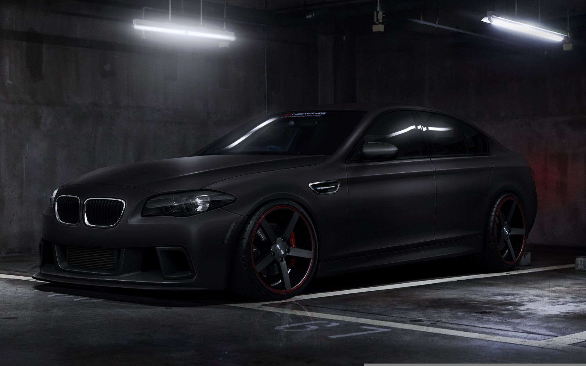 Wallpaper car, tuning, BMW, black