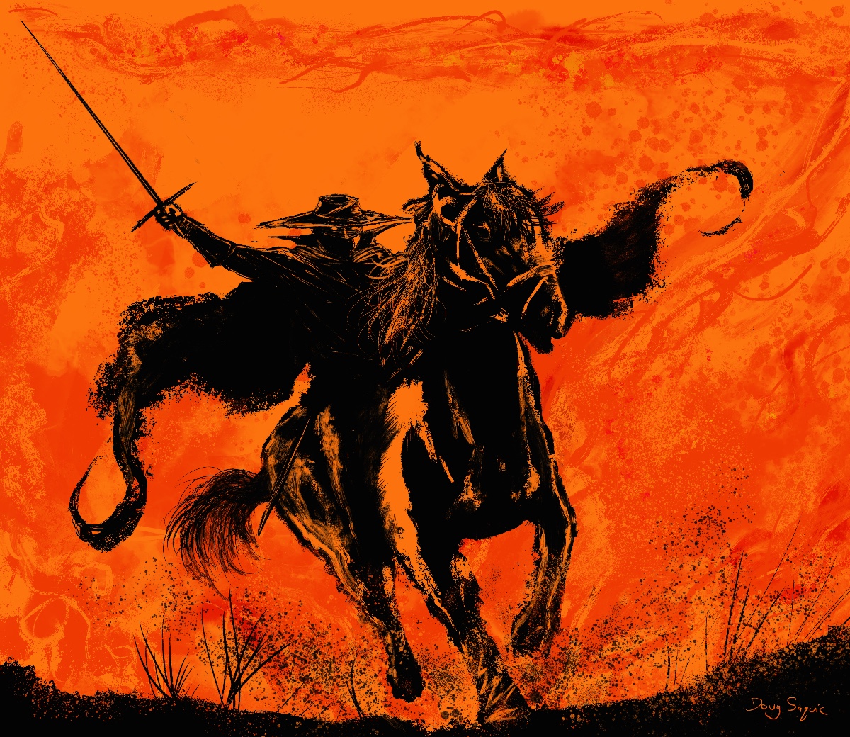 doug saquic Zorro art