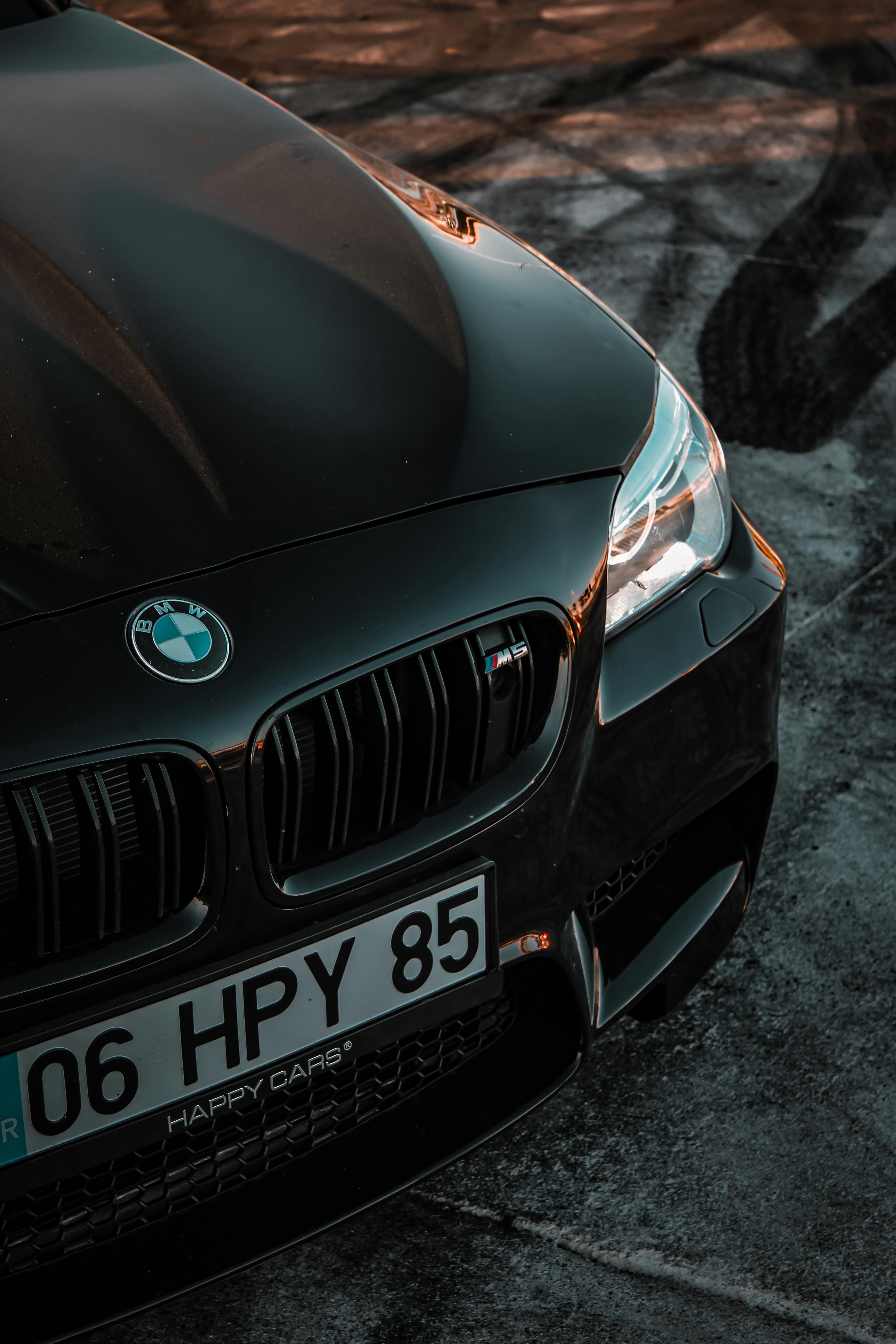 Close up of Black BMW M5 · Free