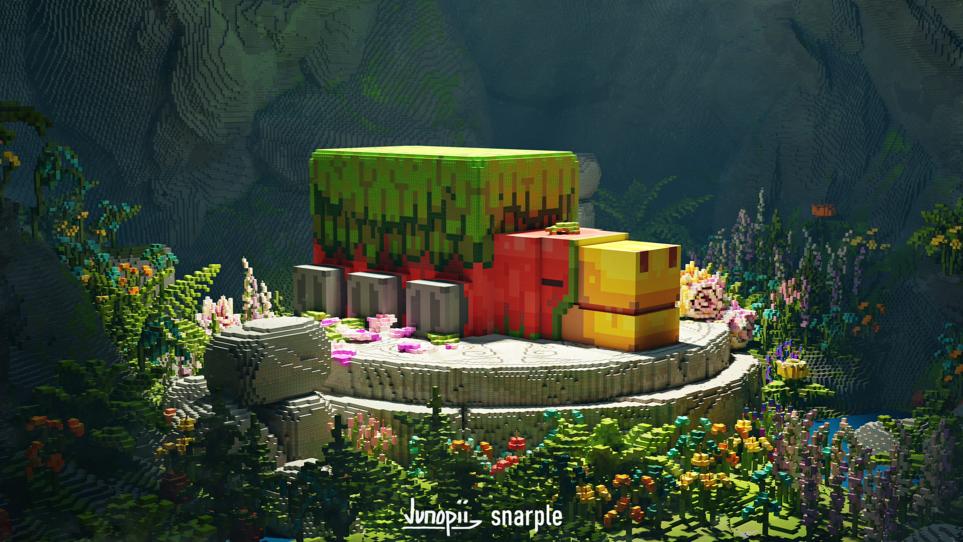 snooze in his cozy flower cave