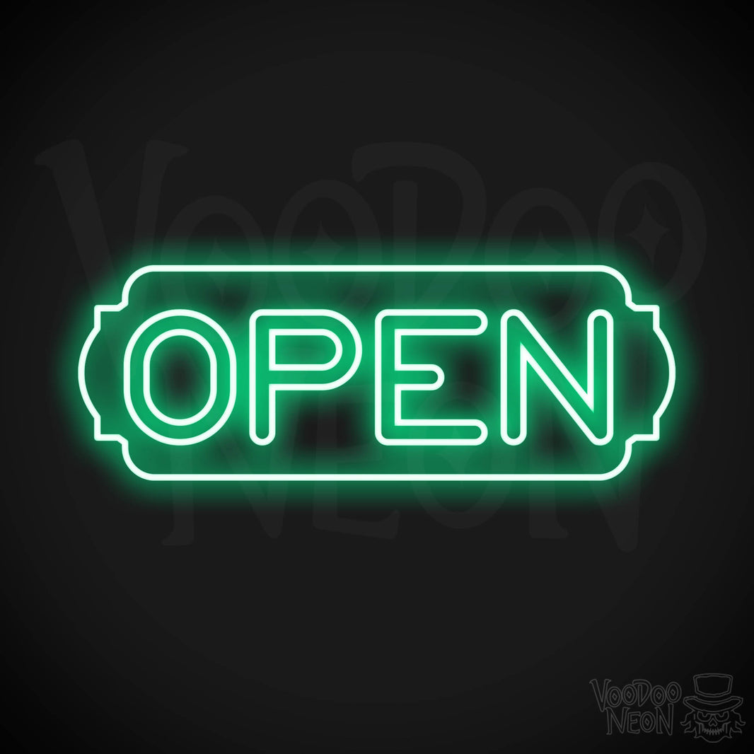 Open Neon Sign. Neon Business Open