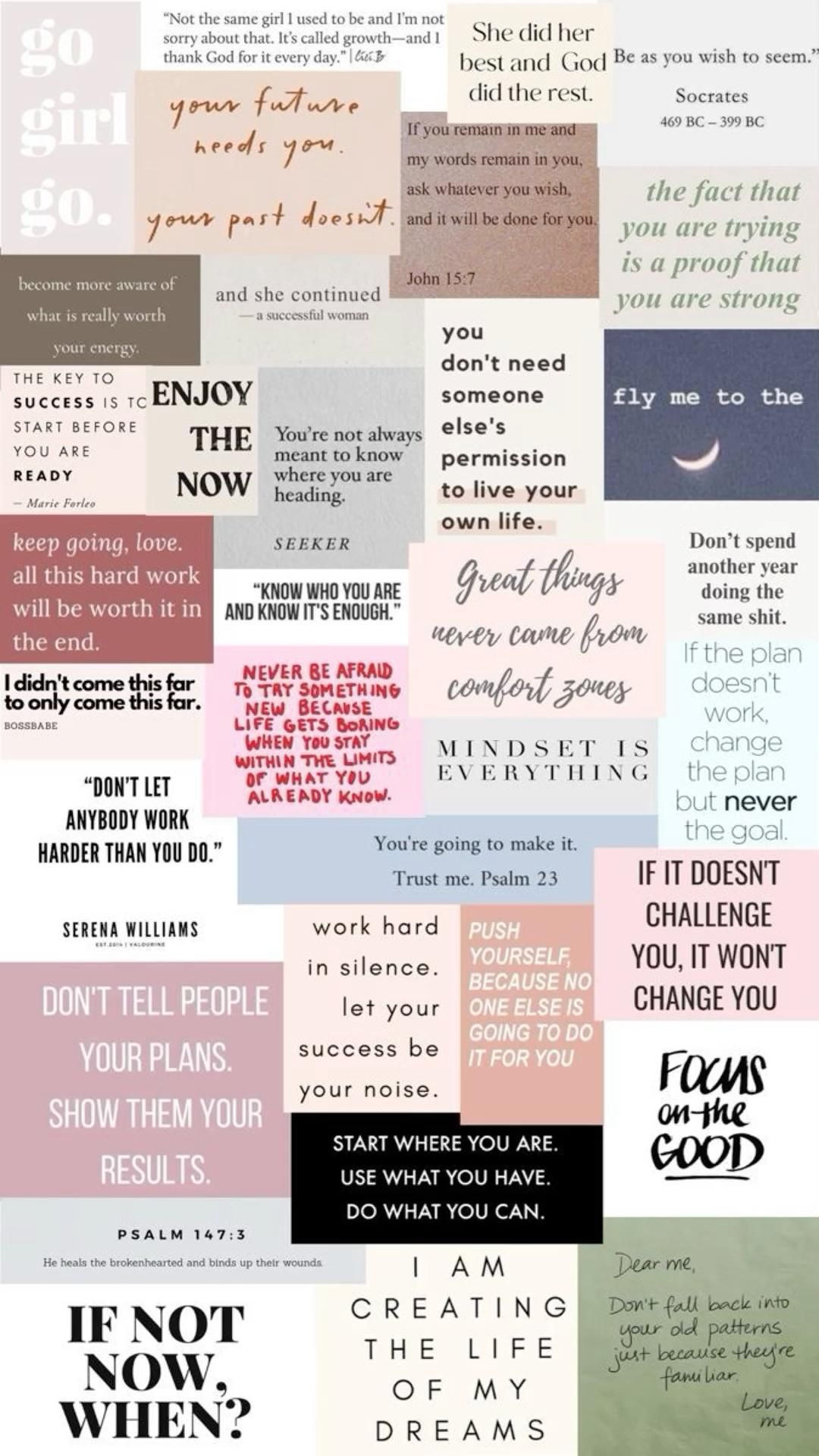 Collage Quote Wallpaper. Positive