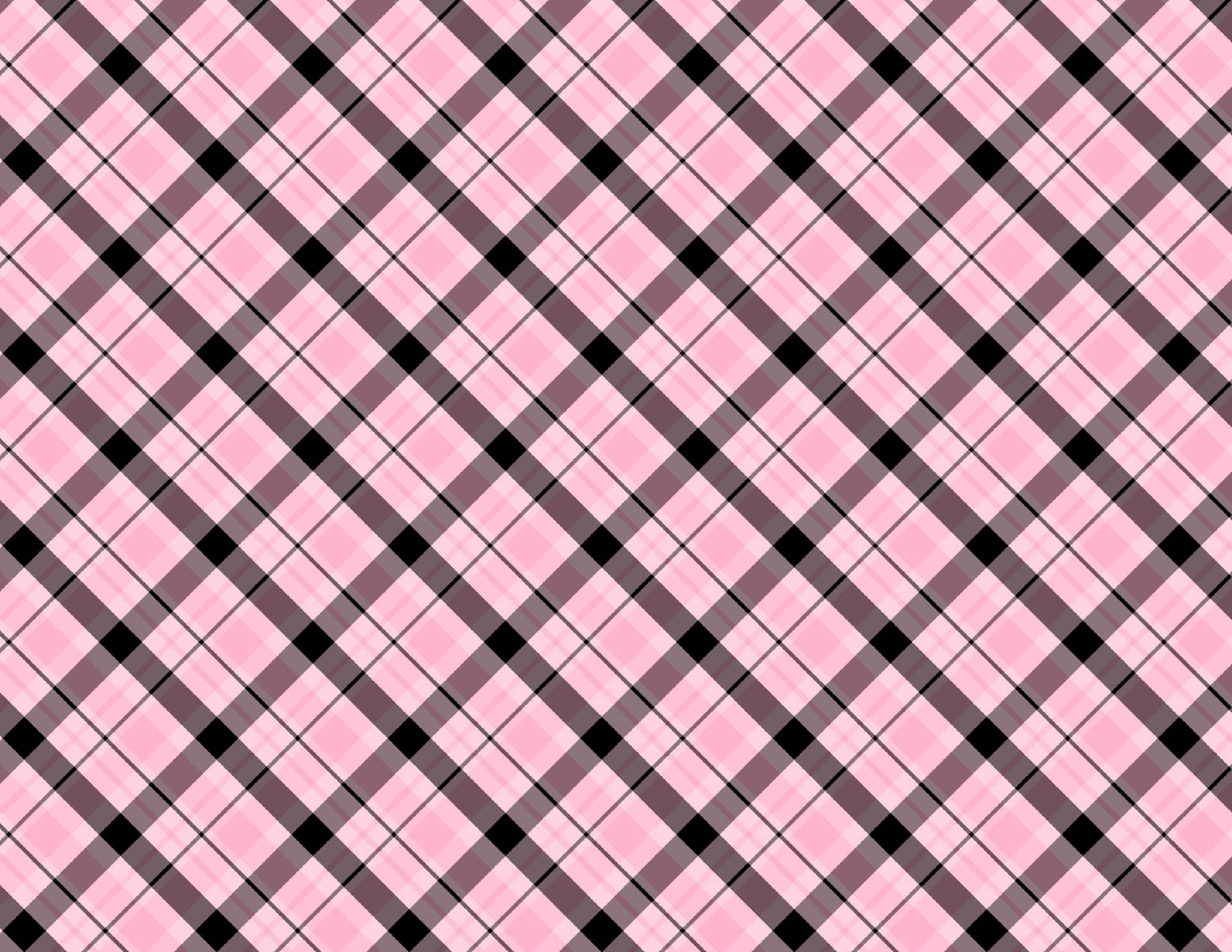 Pink Aesthetic Diagonal Plaid Wallpaper