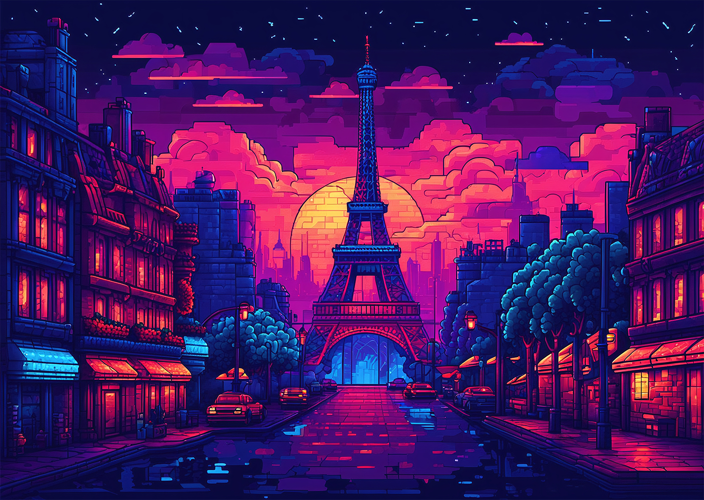 Pixelated Mini Dump Pixel City, Pixel