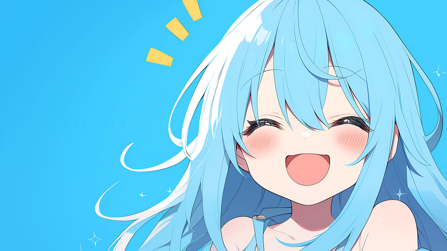 Funny Rimuru Tempest Blue Desktop