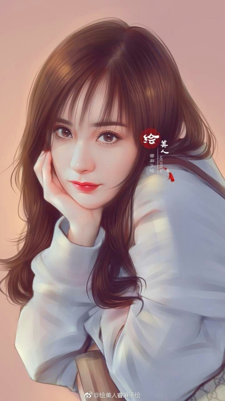girl drawing, Anime art
