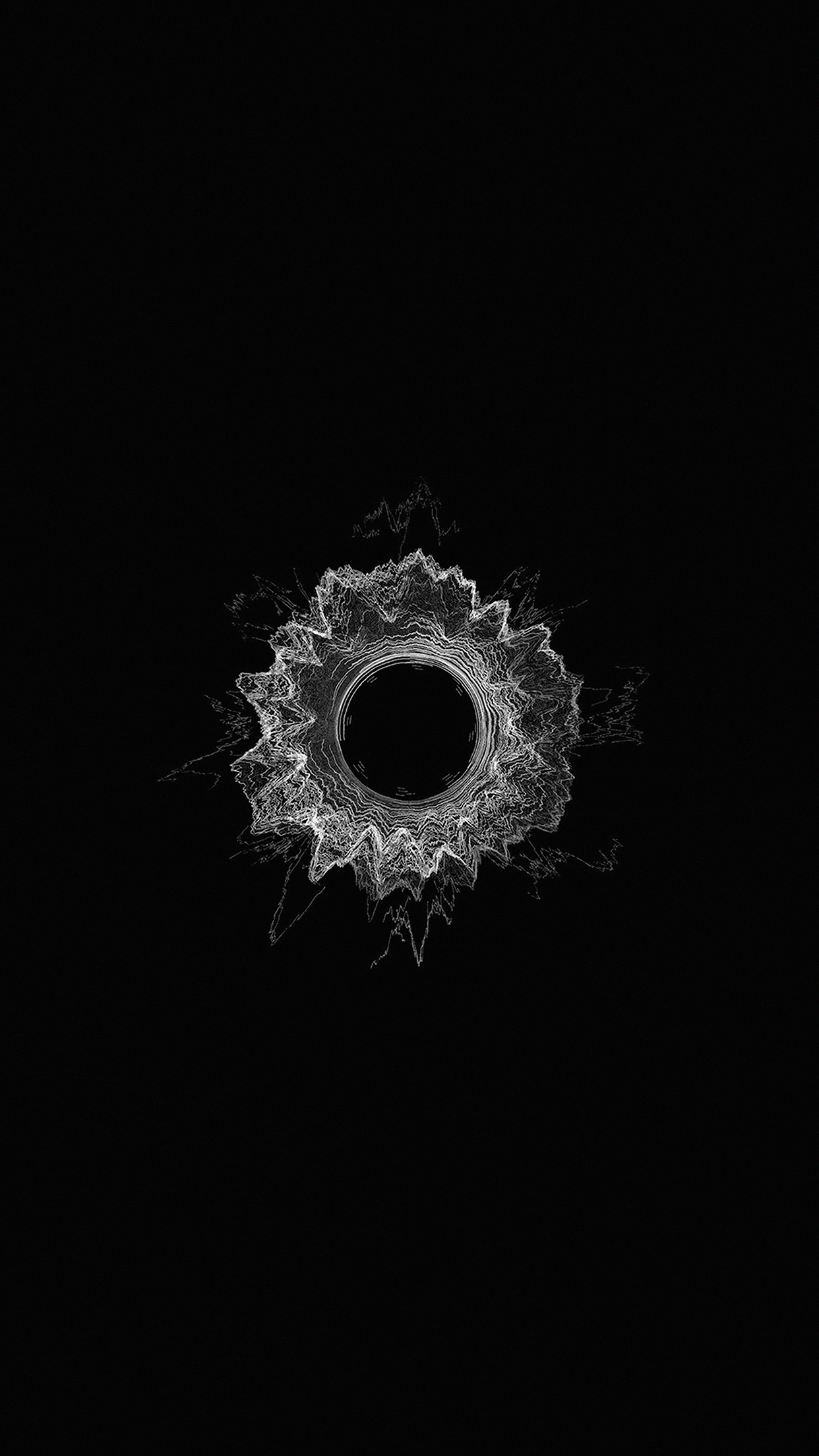 Dark Hole Black Minimal Pattern