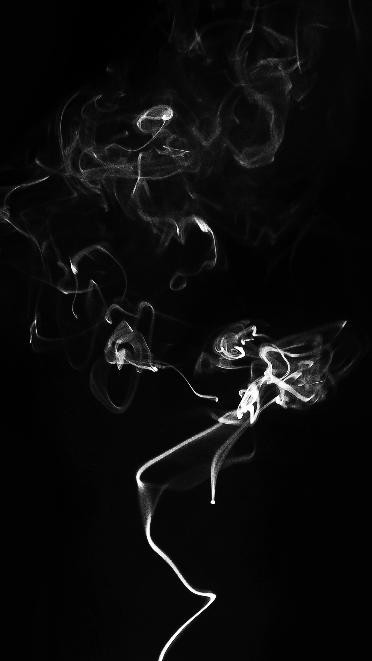 Smoke Bw Dark Minimal Black Wallpaper