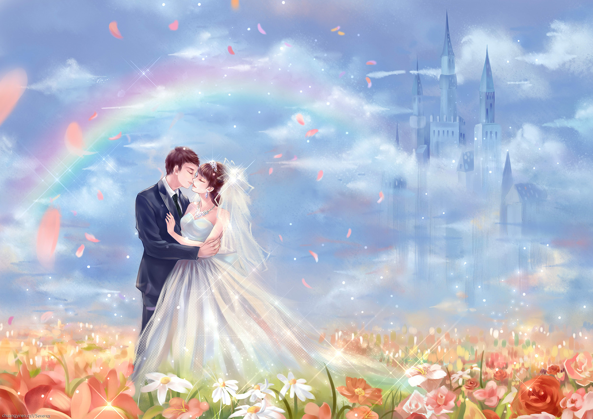Kissing Anime Wedding Wallpapers - Wallpaper Cave, image size:1920x1358
