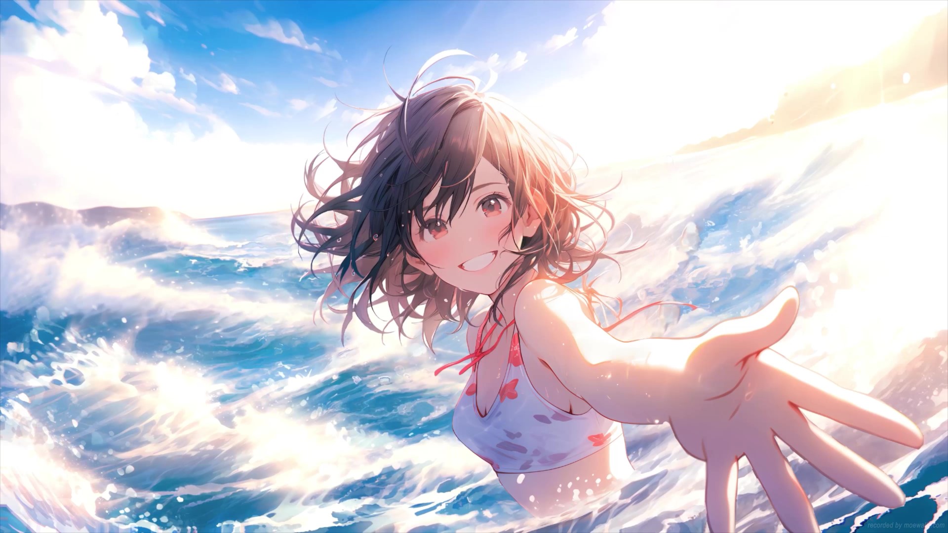 Anime Girl Swimming Live Wallpaper