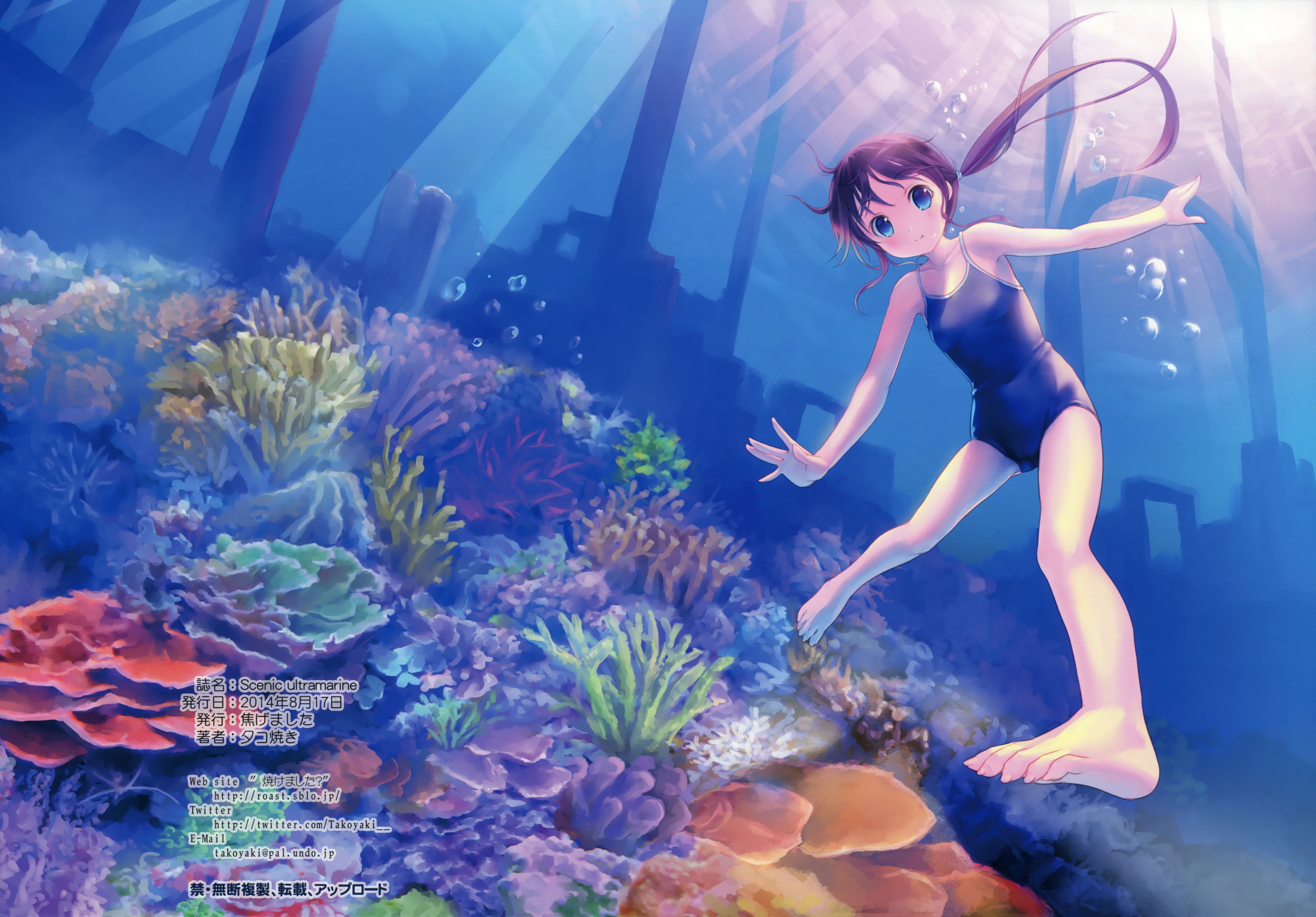 Anime, Water, Swimming, Underwater