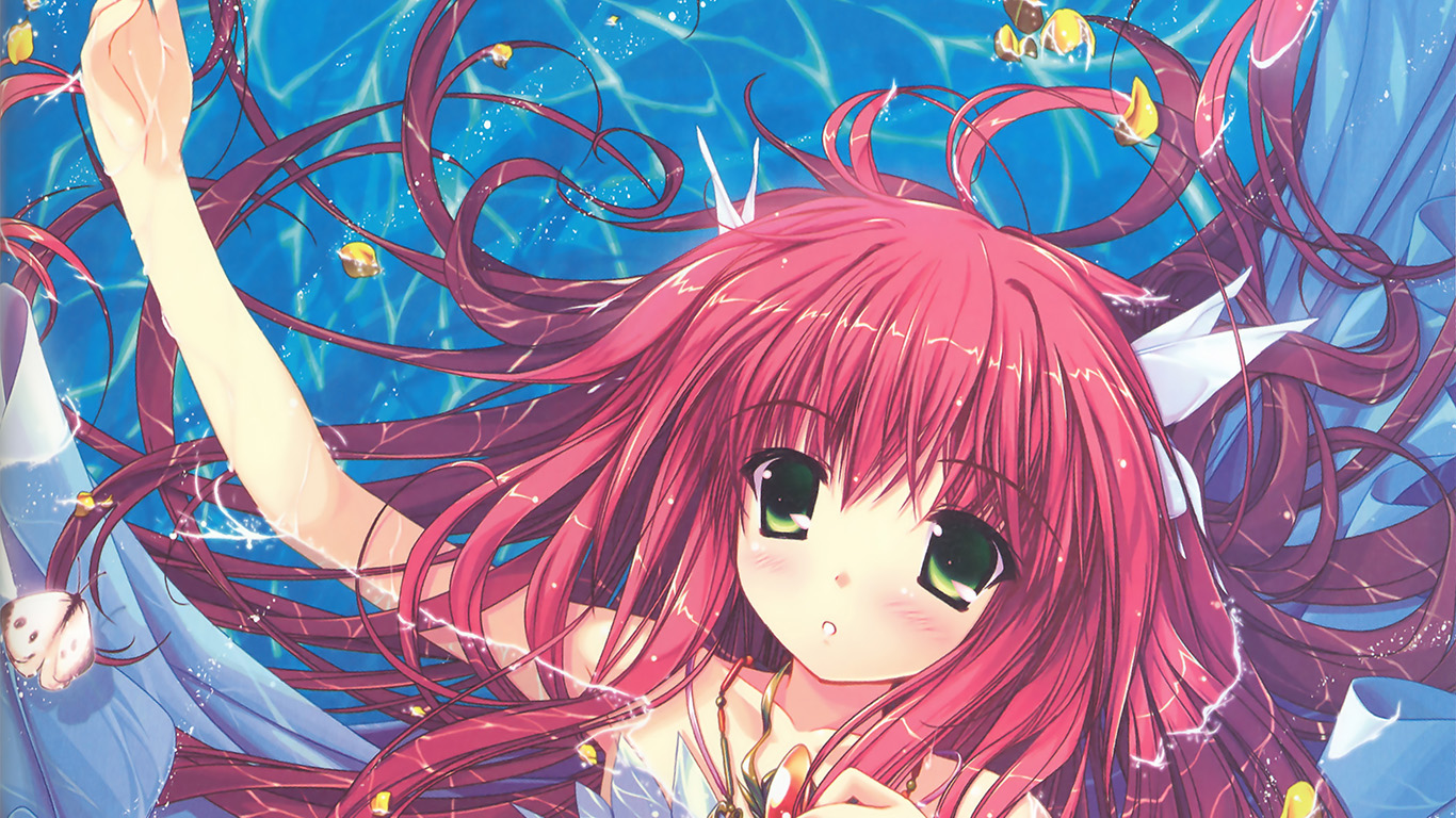 Water Anime Swimming Girl Art